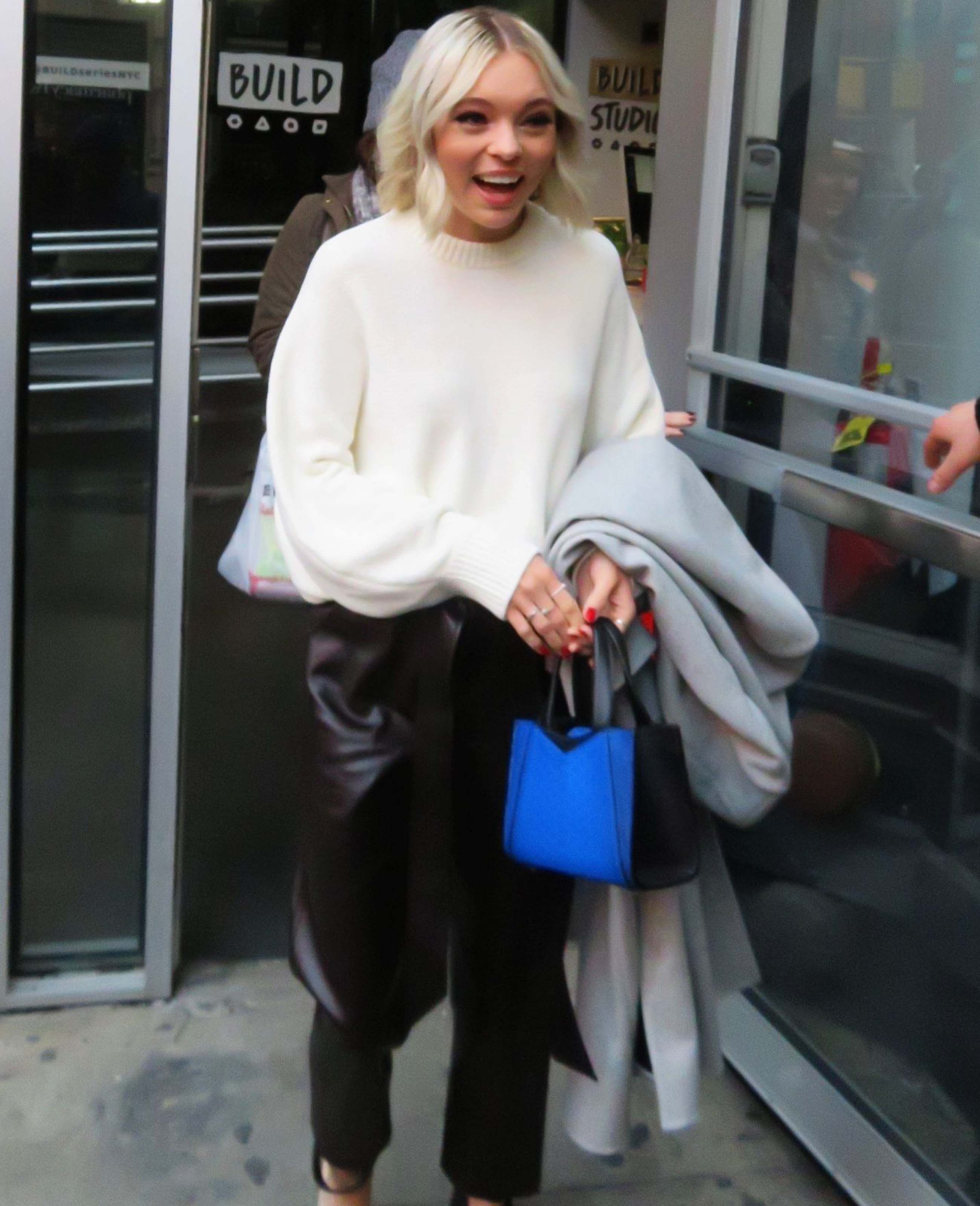Taylor Hickson was seen arriving at AOL Build Series