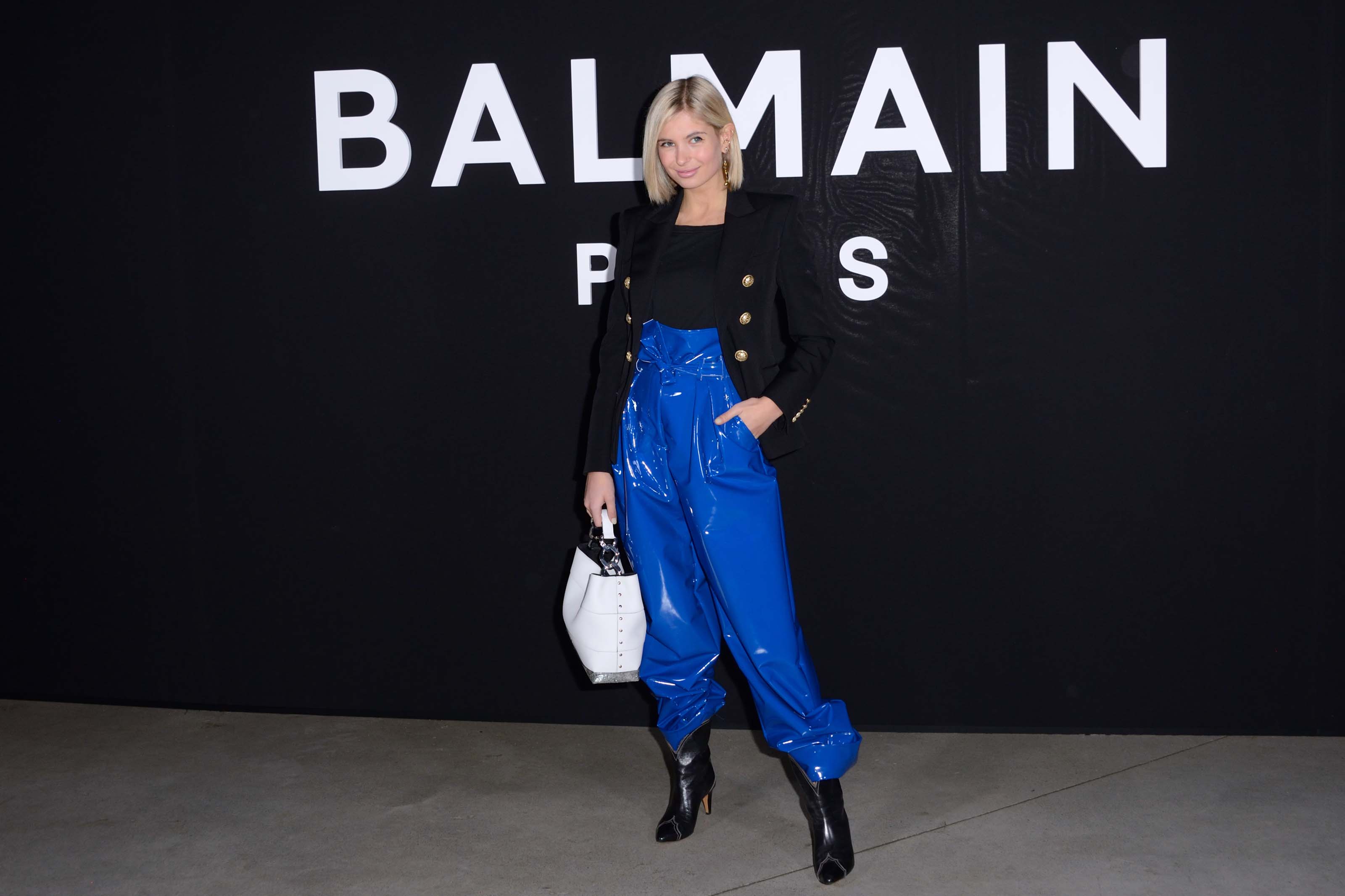 Xenia Adonts attends Balmain show