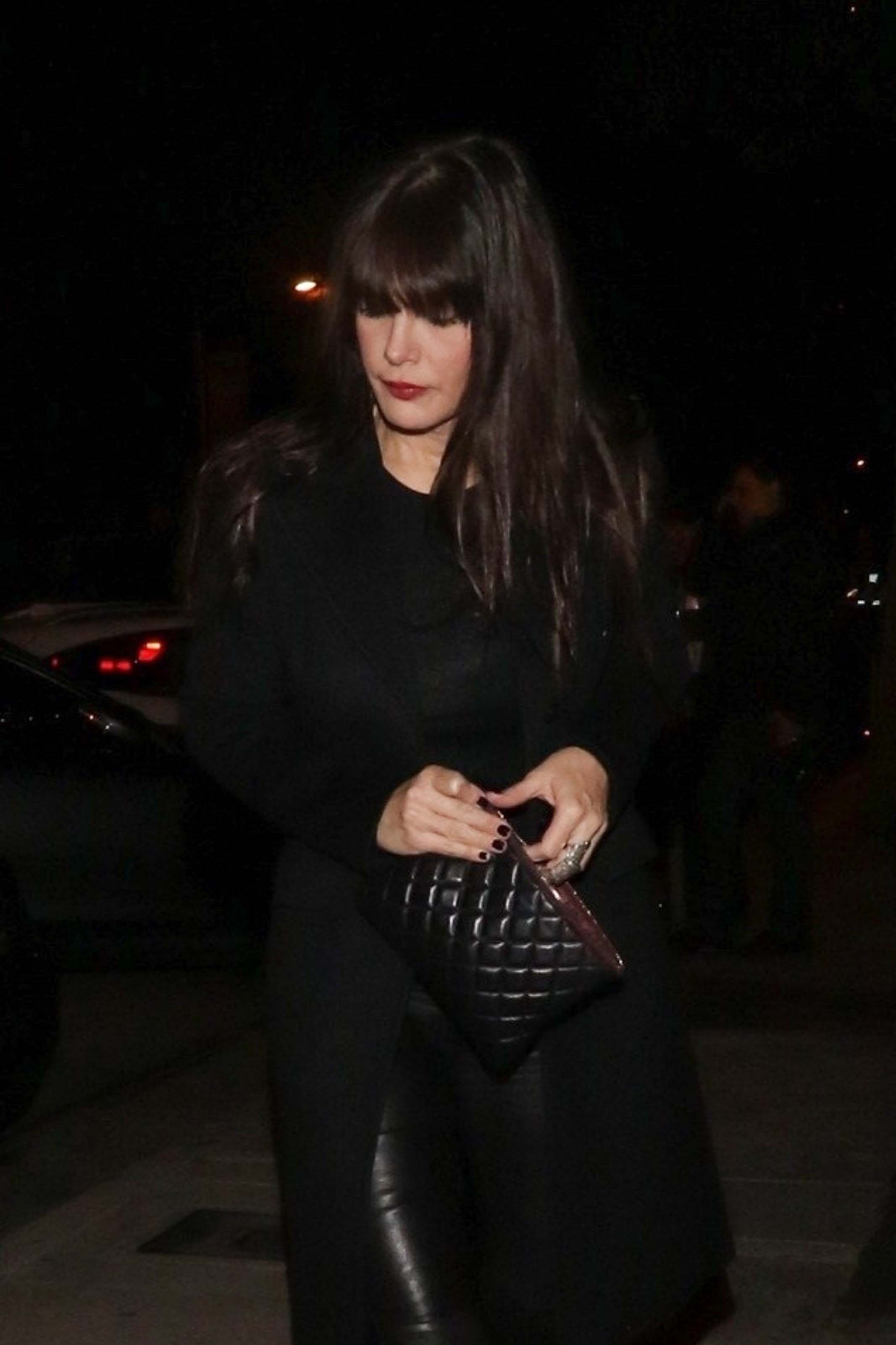 Lucila Sola arrives for dinner at Craigs restaurant