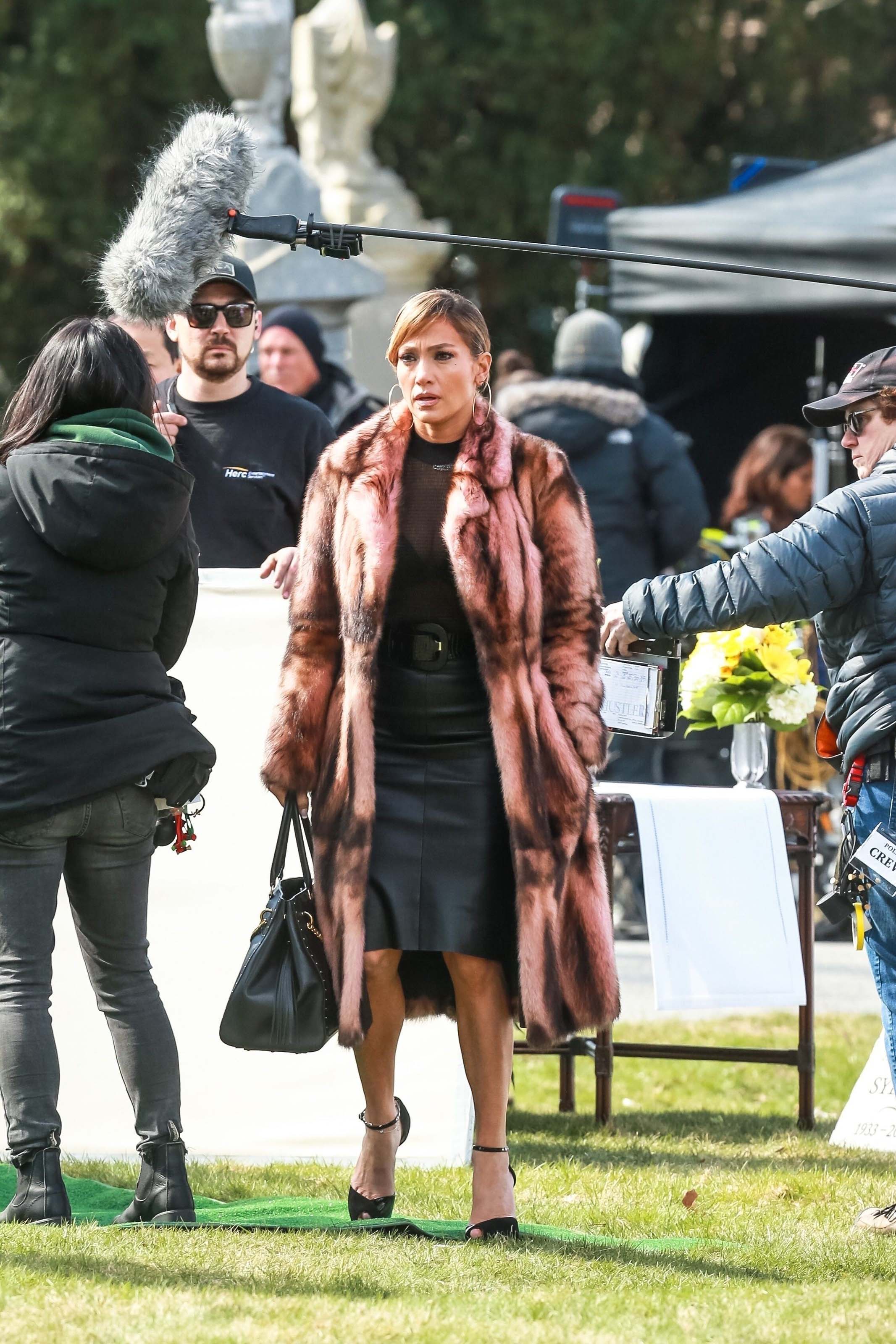 Jennifer Lopez on set of Hustlers