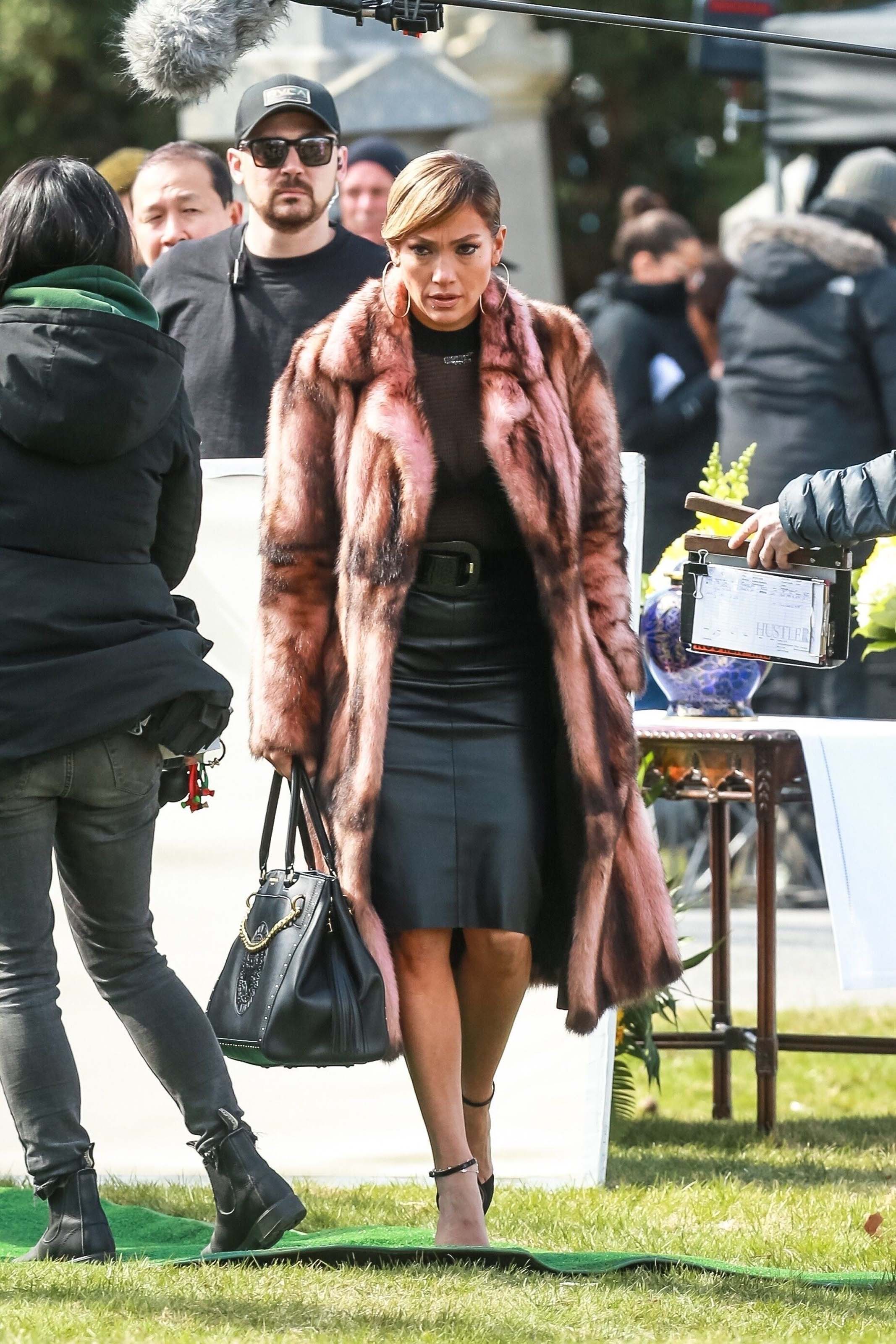 Jennifer Lopez on set of Hustlers