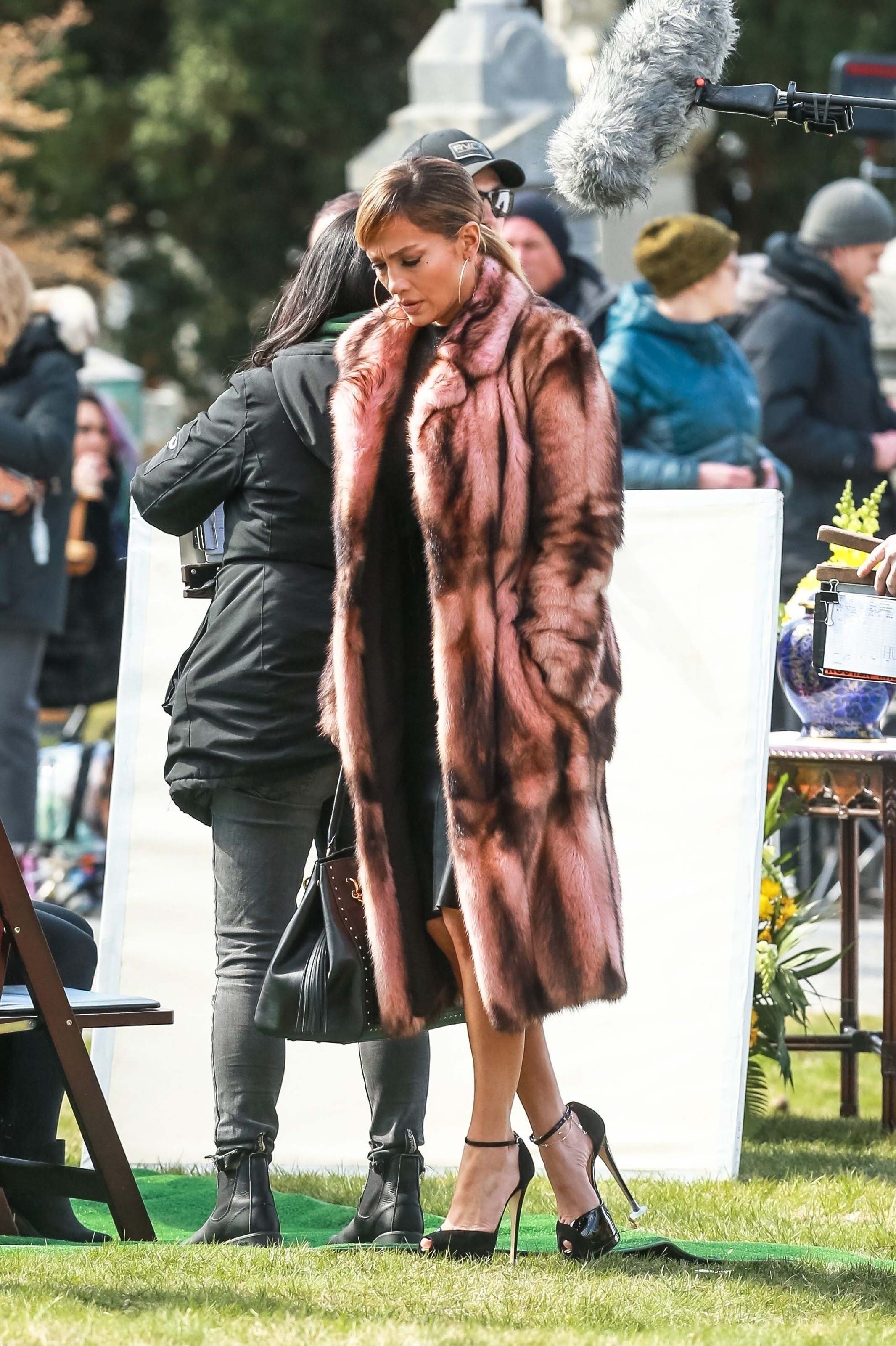 Jennifer Lopez on set of Hustlers