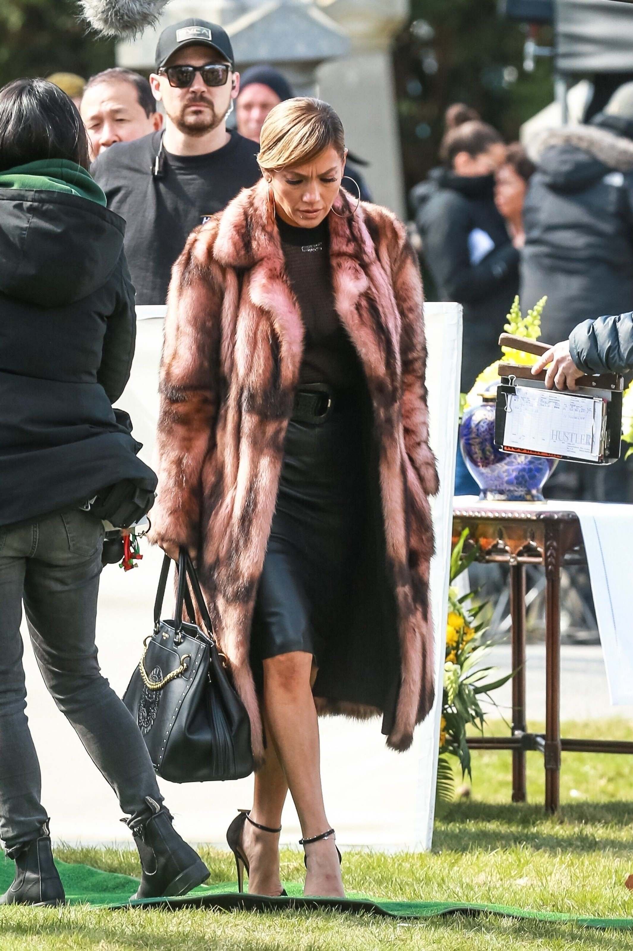 Jennifer Lopez on set of Hustlers