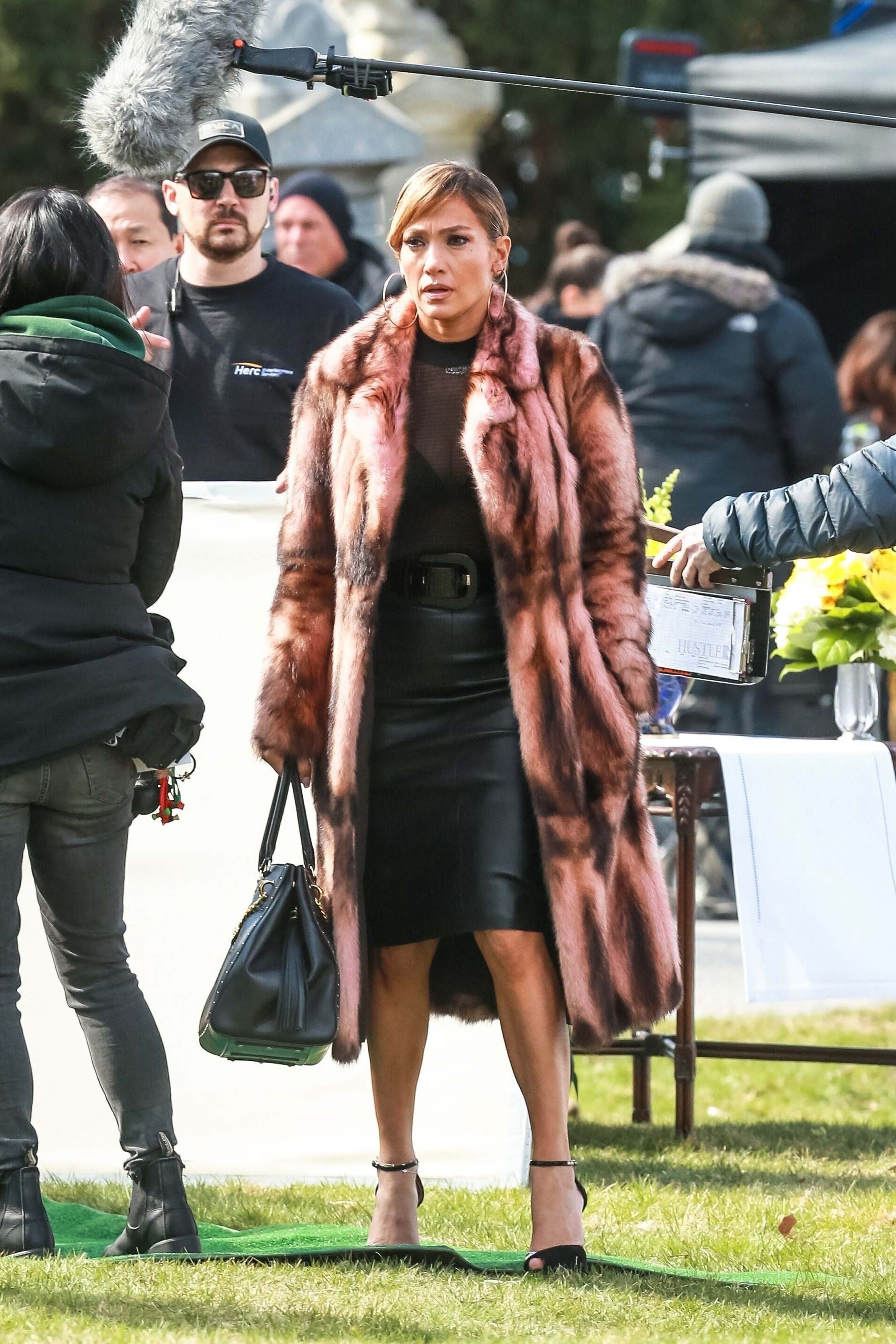 Jennifer Lopez on set of Hustlers