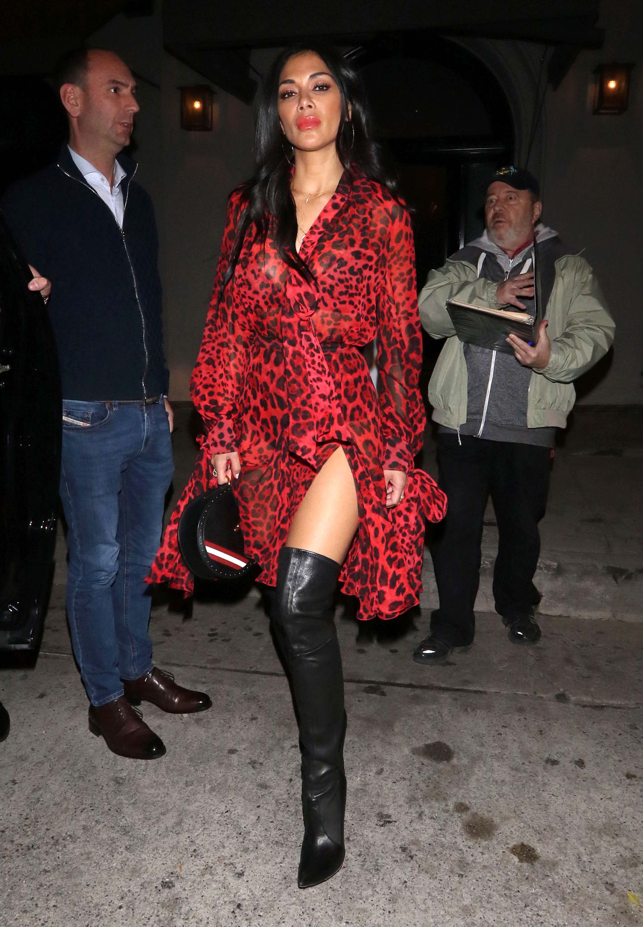 Nicole Scherzinger is seen outside Craig’s Restaurant