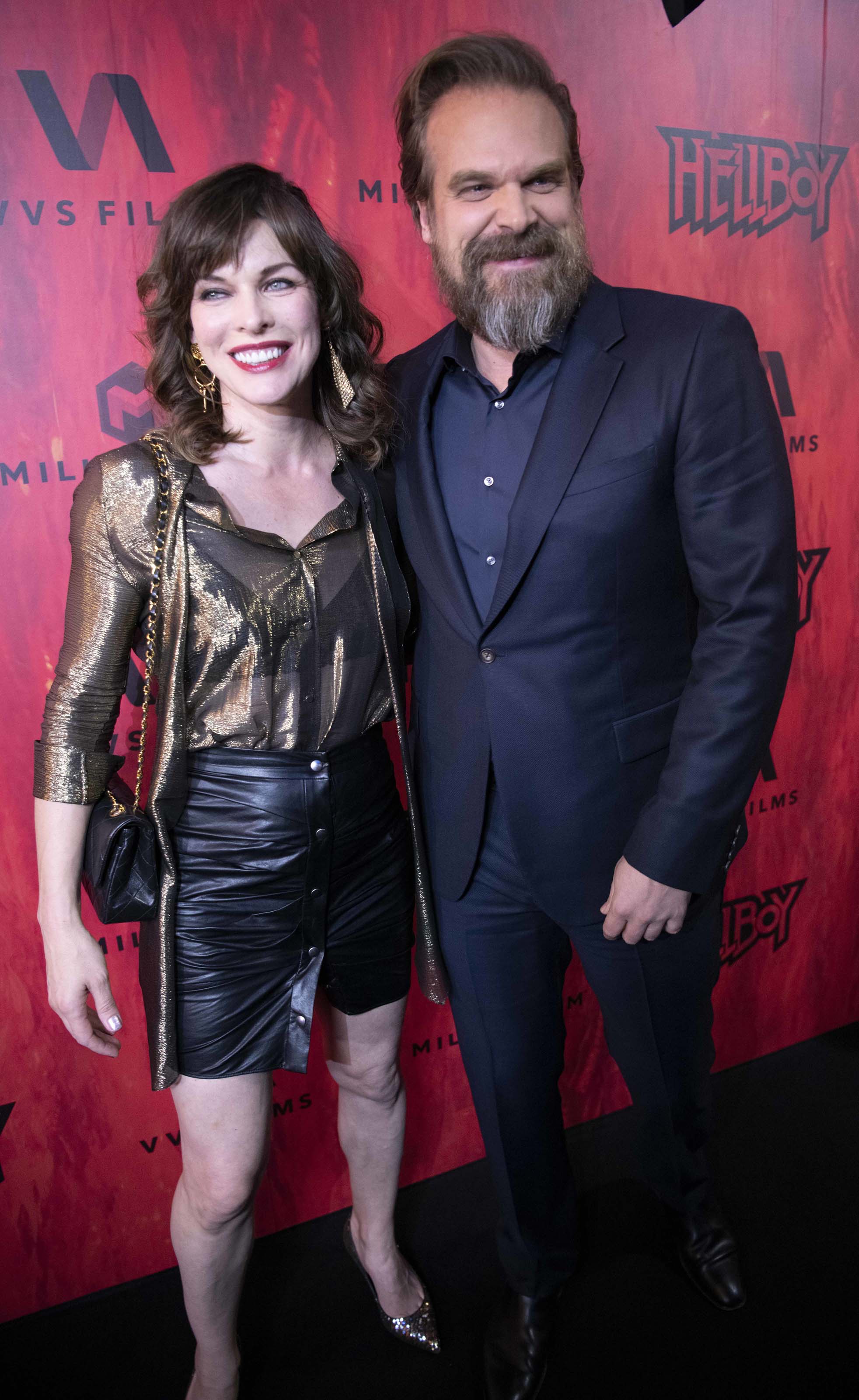 Milla Jovovich attends Hellboy premiere