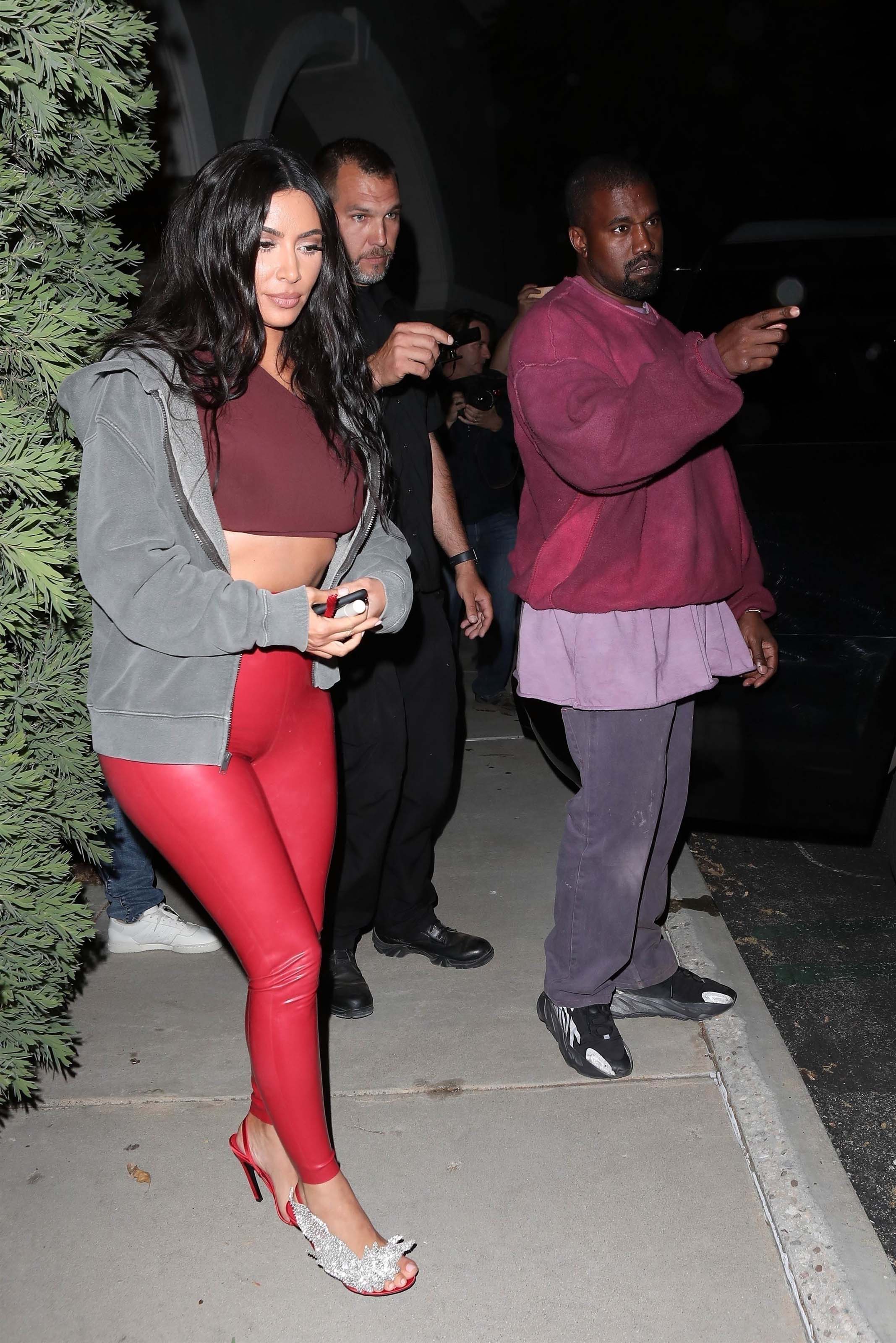 Kim Kardashian leaves Travis Scott’s birthday party at Cinepolis Luxury Cinemas in Thousand Oaks 25.