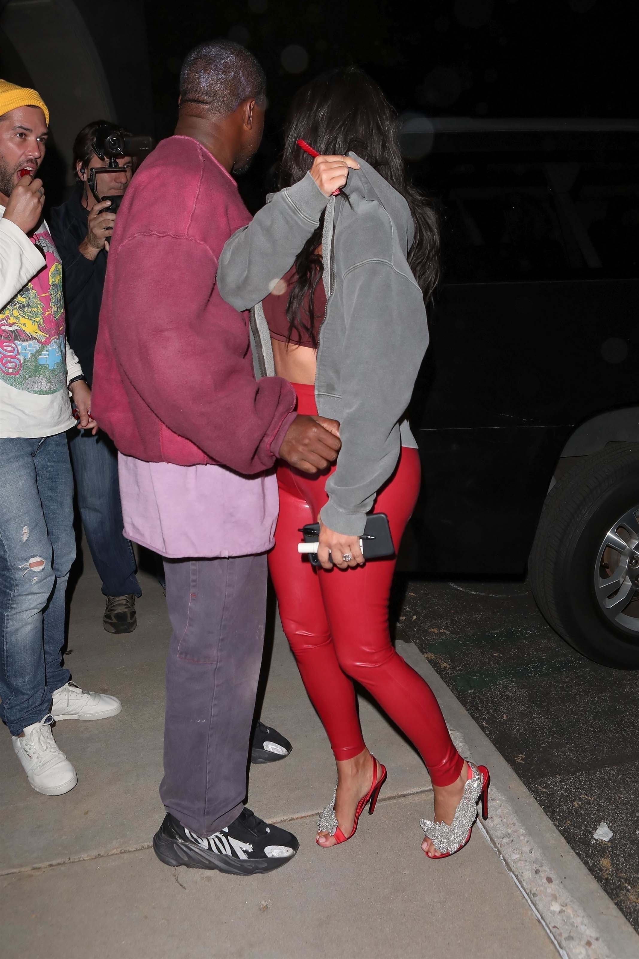 Kim Kardashian leaves Travis Scott’s birthday party at Cinepolis Luxury Cinemas in Thousand Oaks 25.