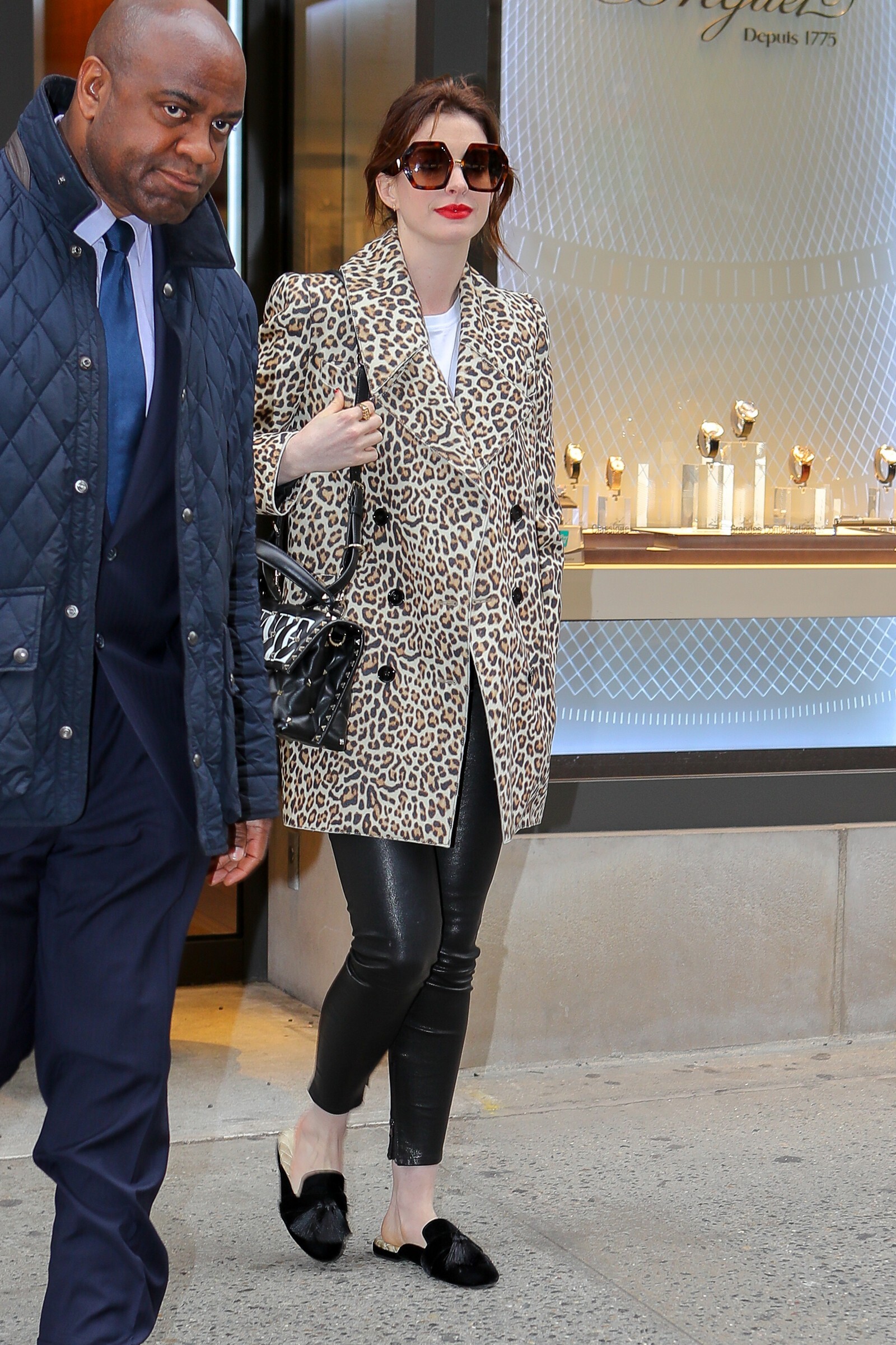 Anne Hathaway stepping out in New York