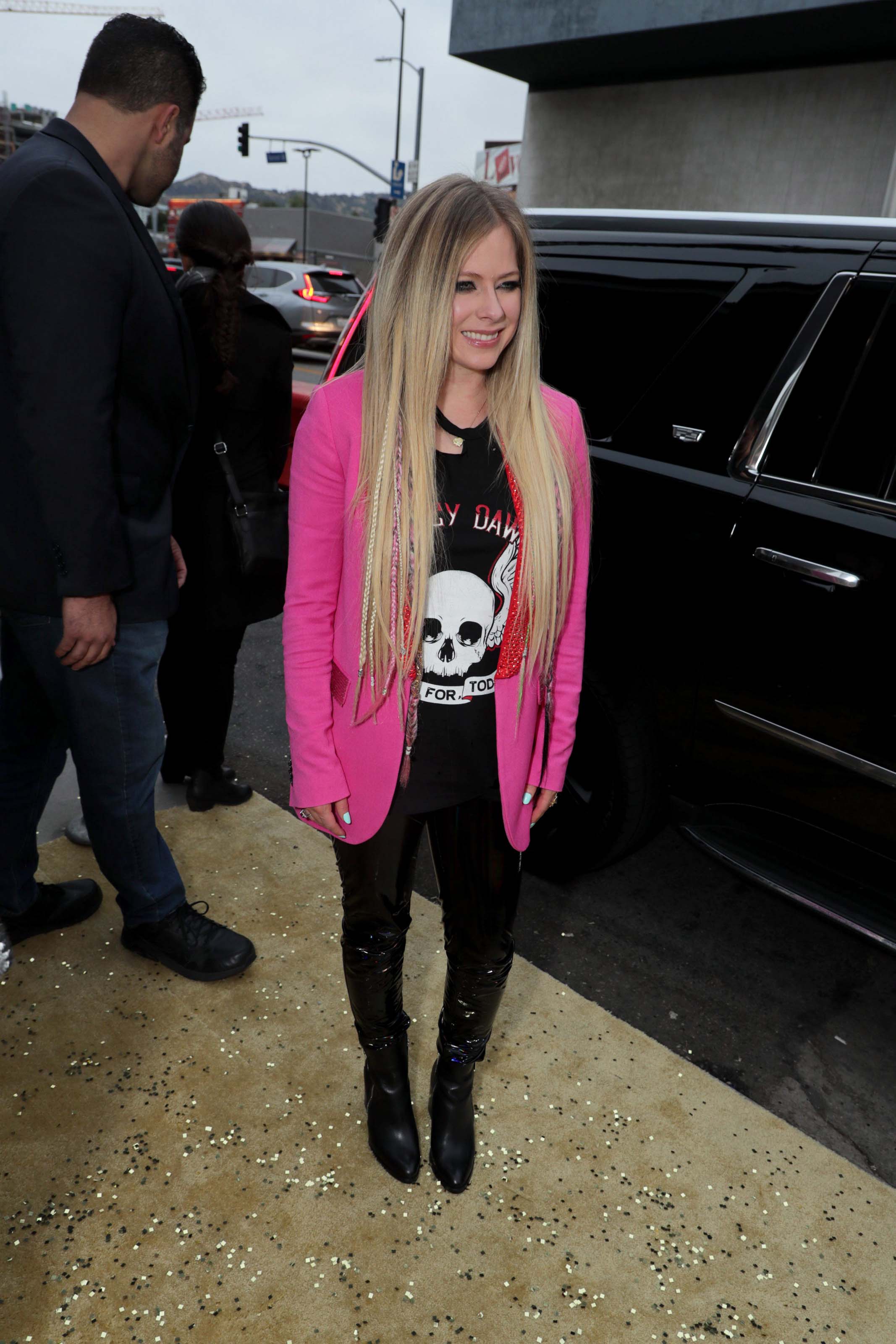 Avril Lavigne attends The Hustle premiere