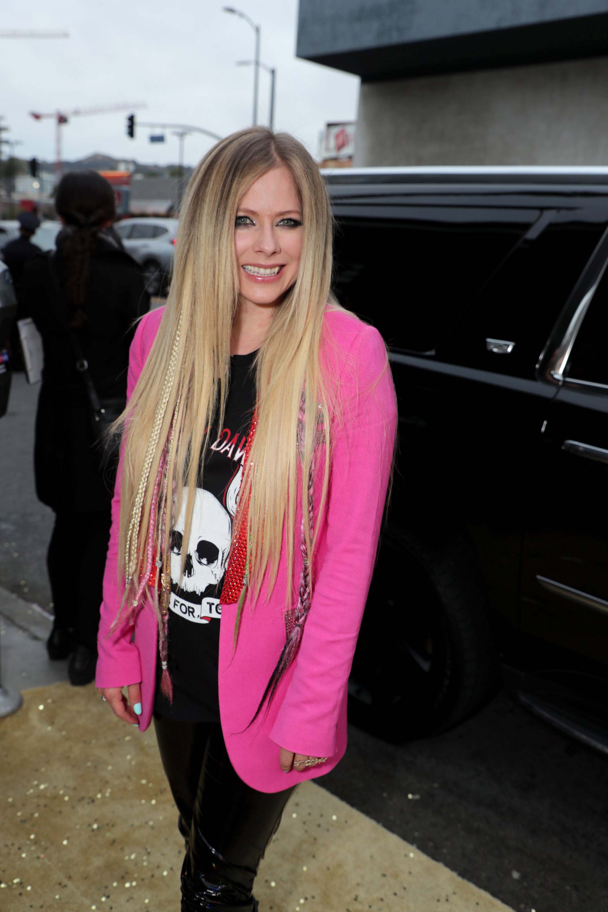 Avril Lavigne attends The Hustle premiere