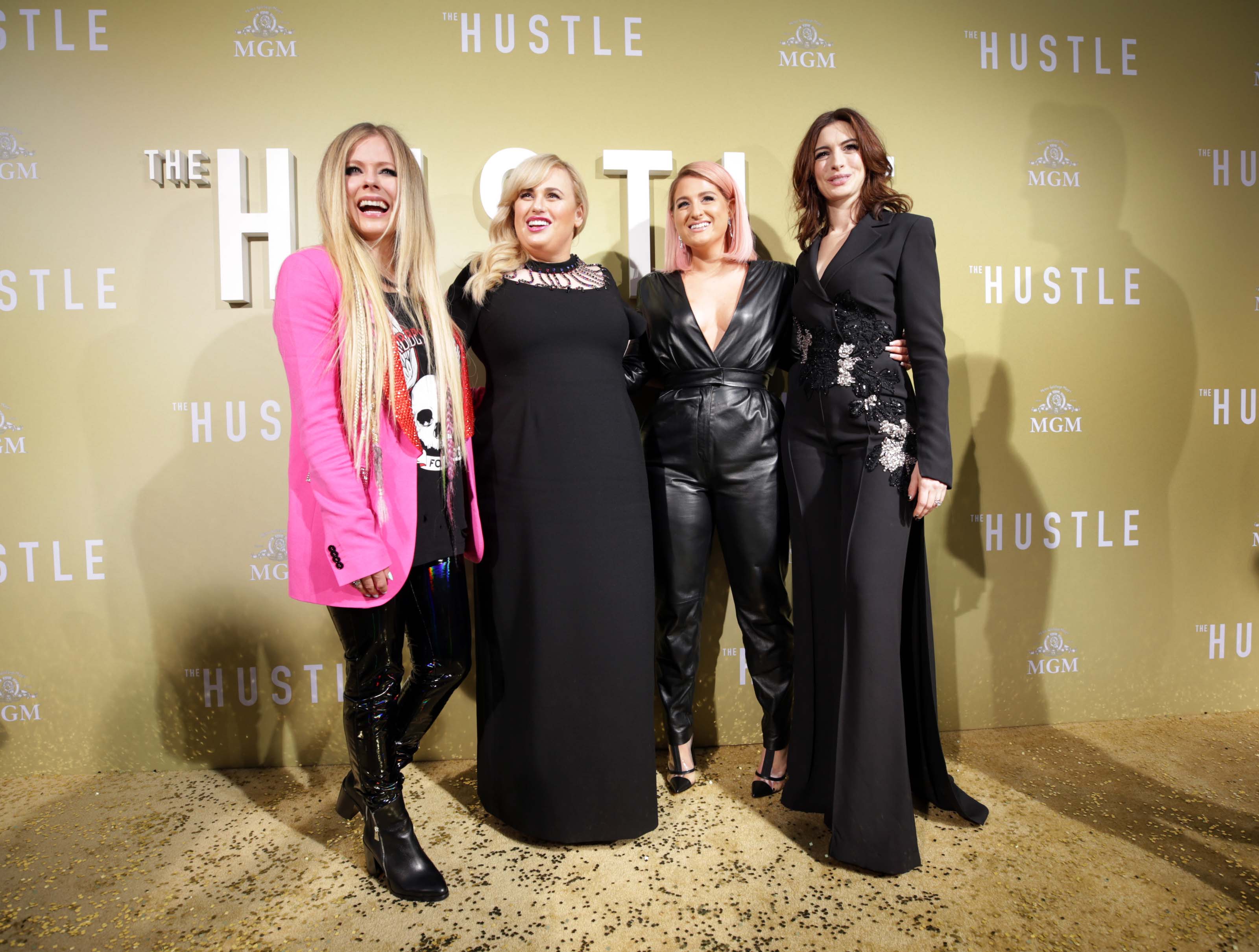 Avril Lavigne attends The Hustle premiere