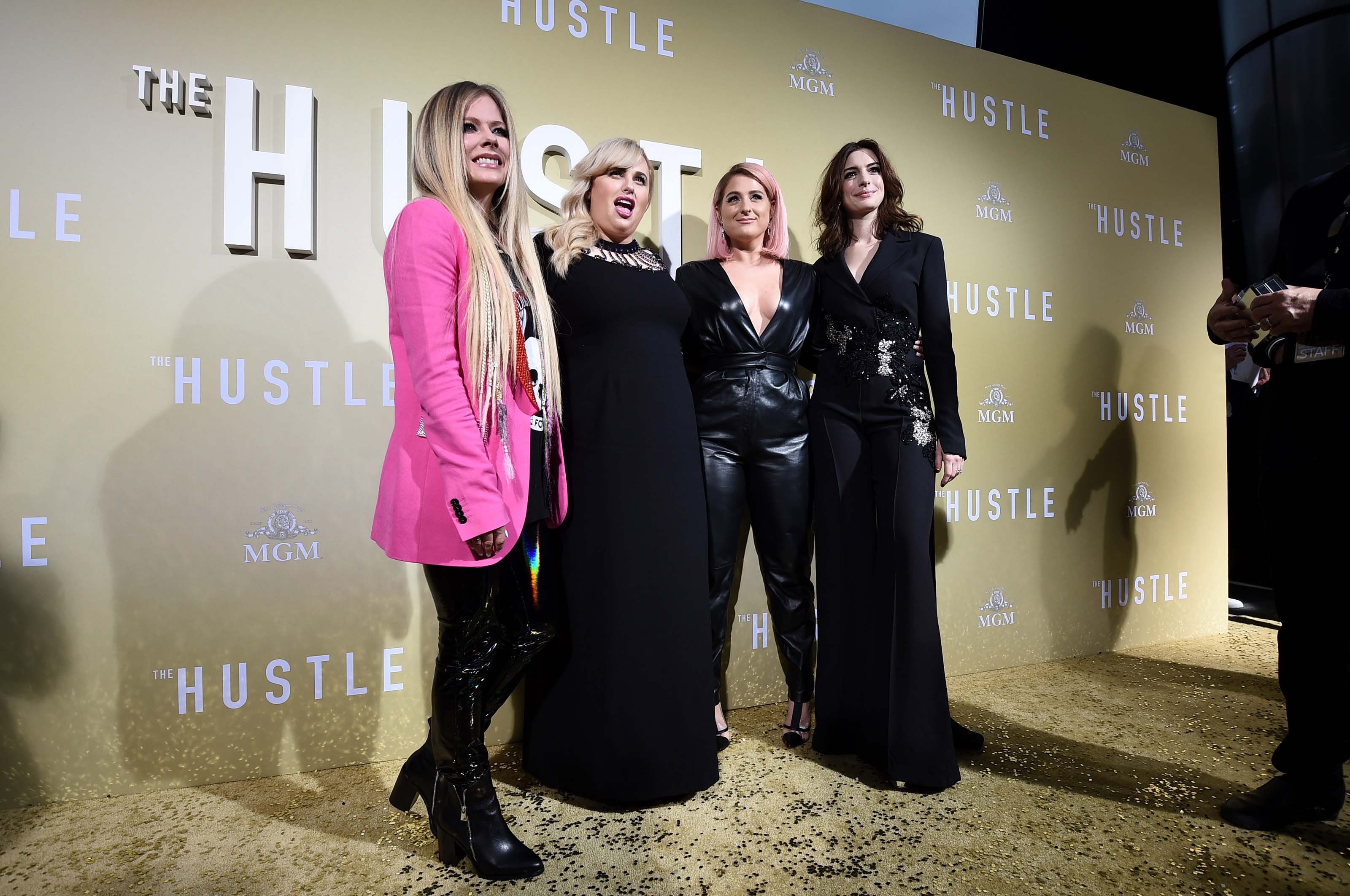 Avril Lavigne attends The Hustle premiere