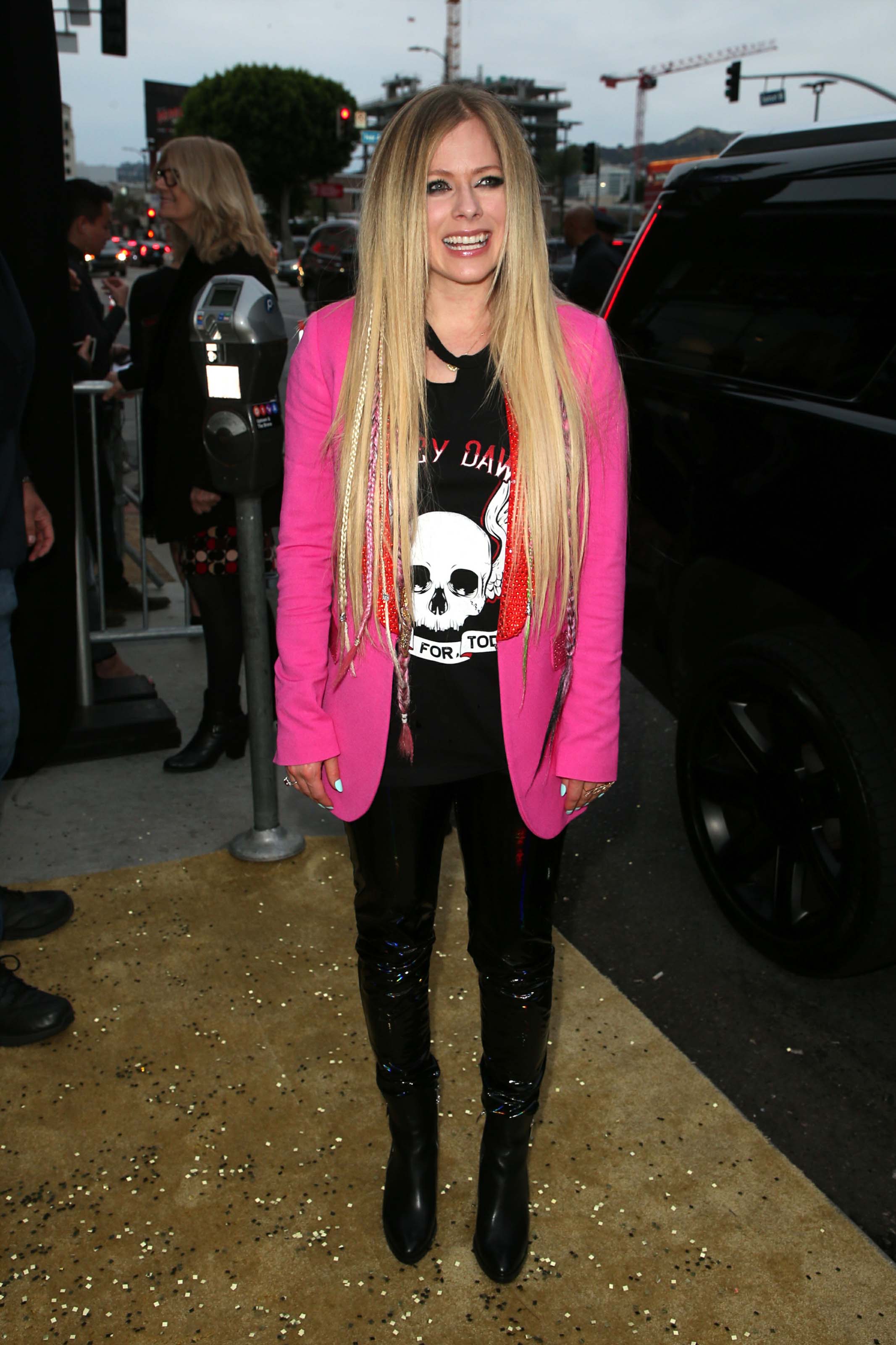 Avril Lavigne attends The Hustle premiere