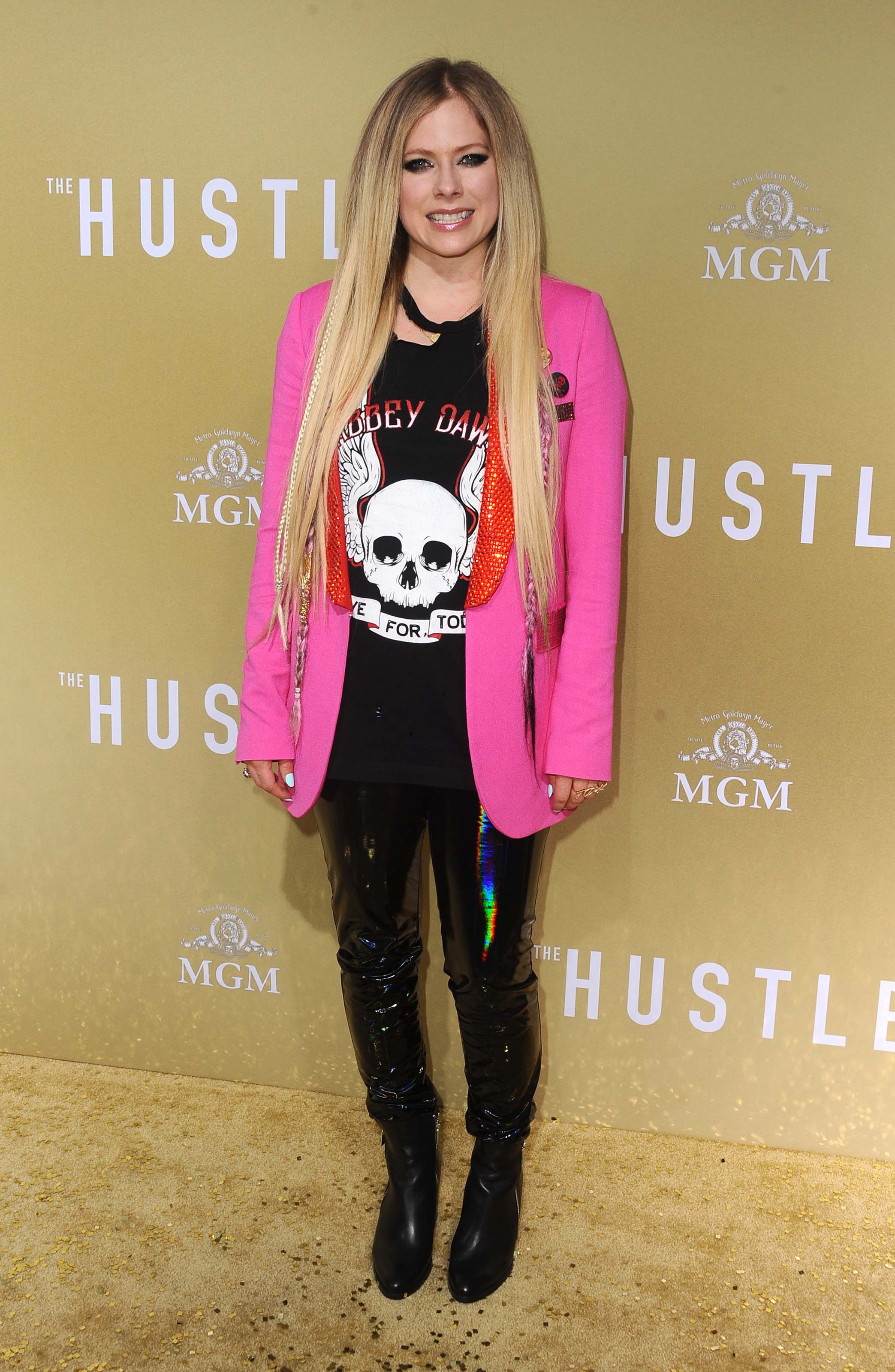 Avril Lavigne attends The Hustle premiere