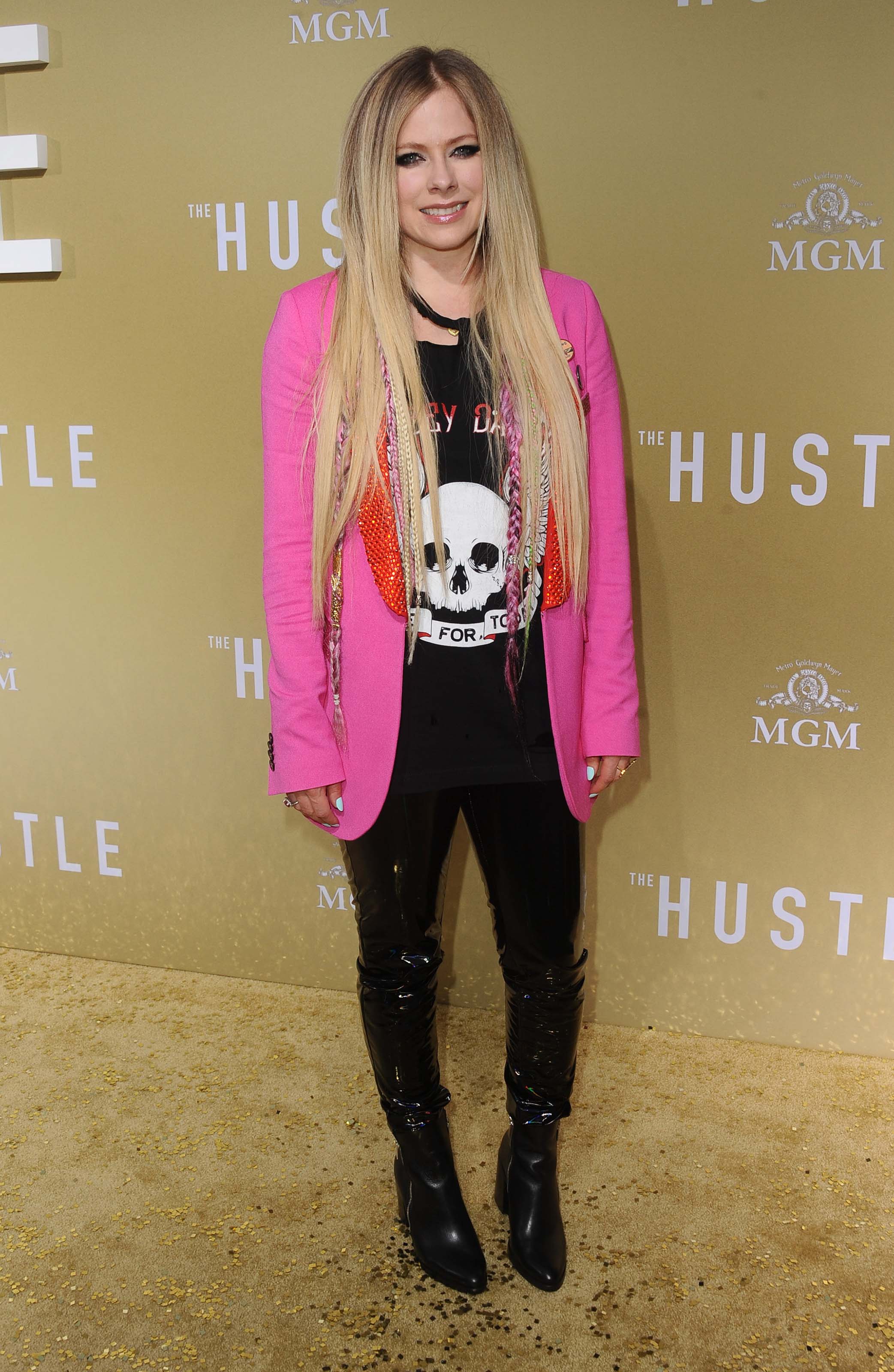 Avril Lavigne attends The Hustle premiere