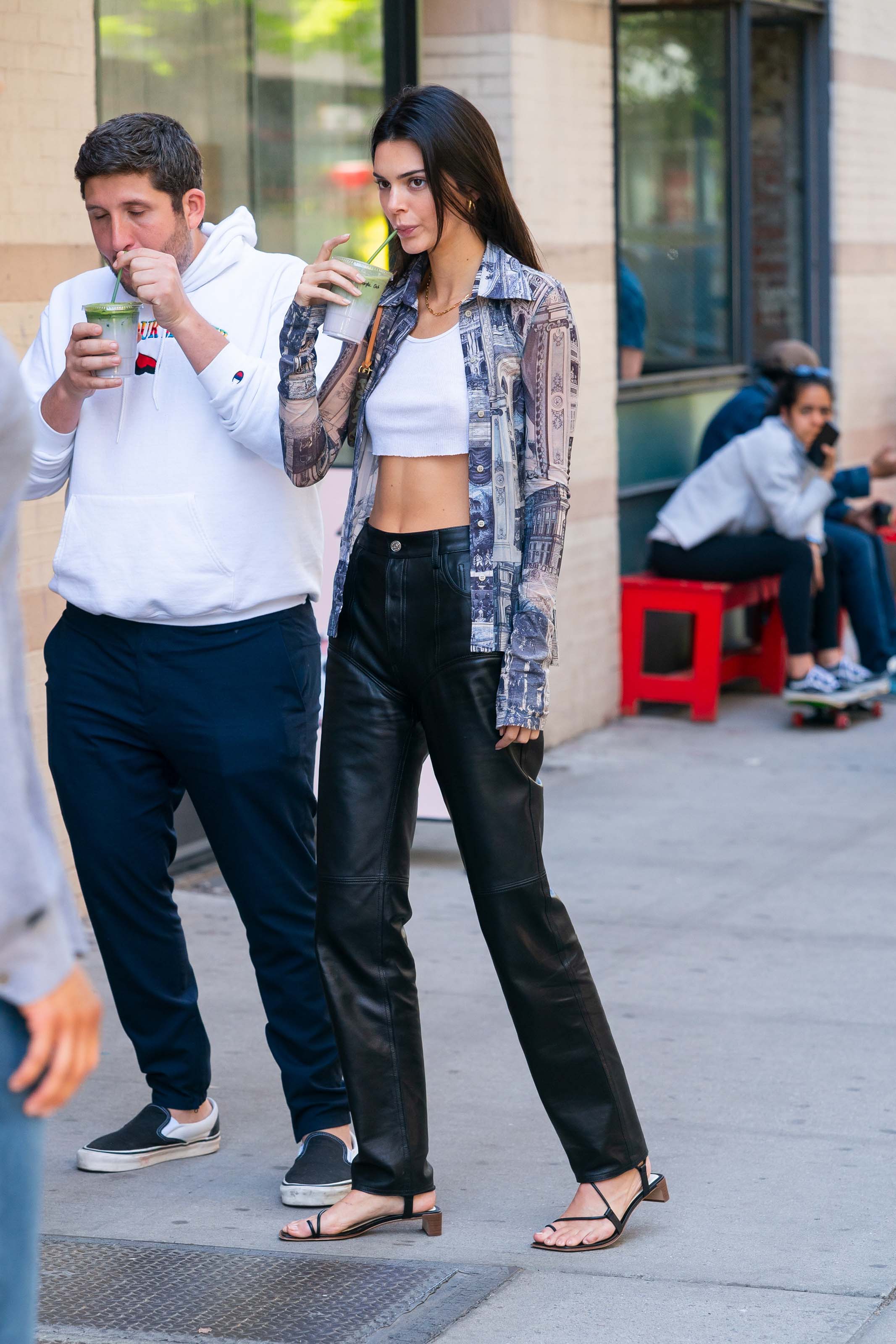 Kendall Jenner leaving Chacha Matcha