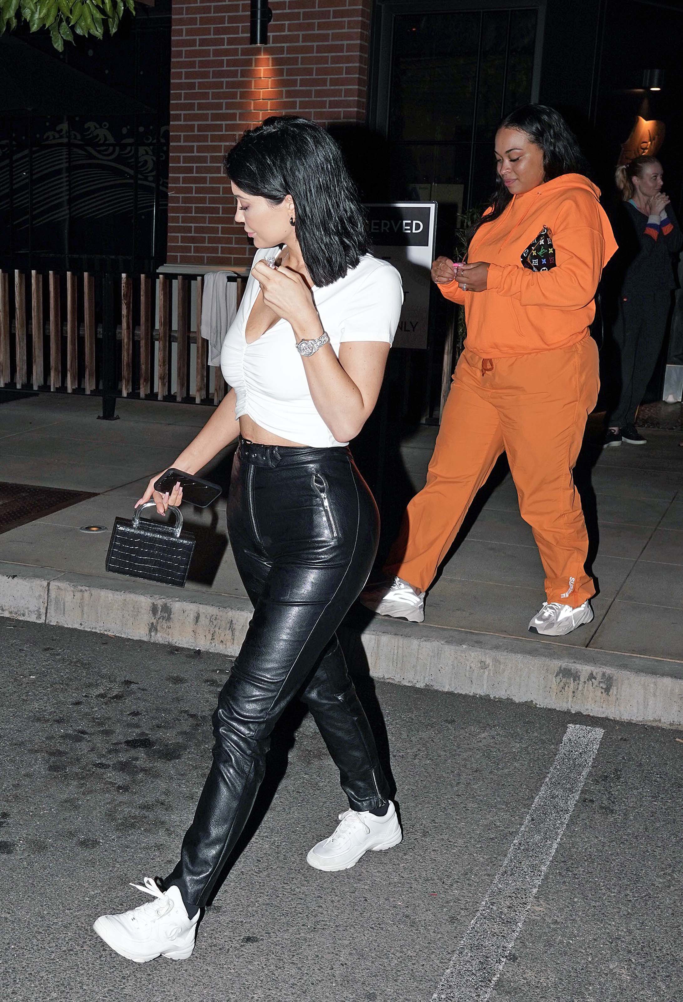 Kylie Jenner out to dinner with a friend in Topanga Canyon