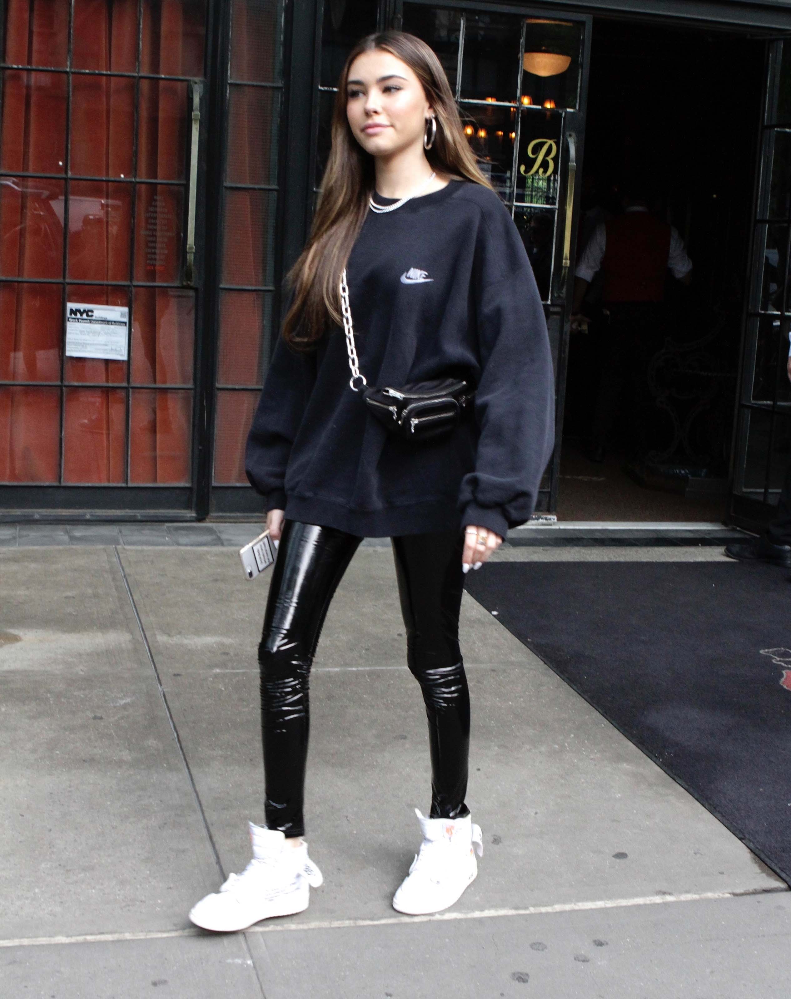 Madison Beer arrives at her New York City Hotel