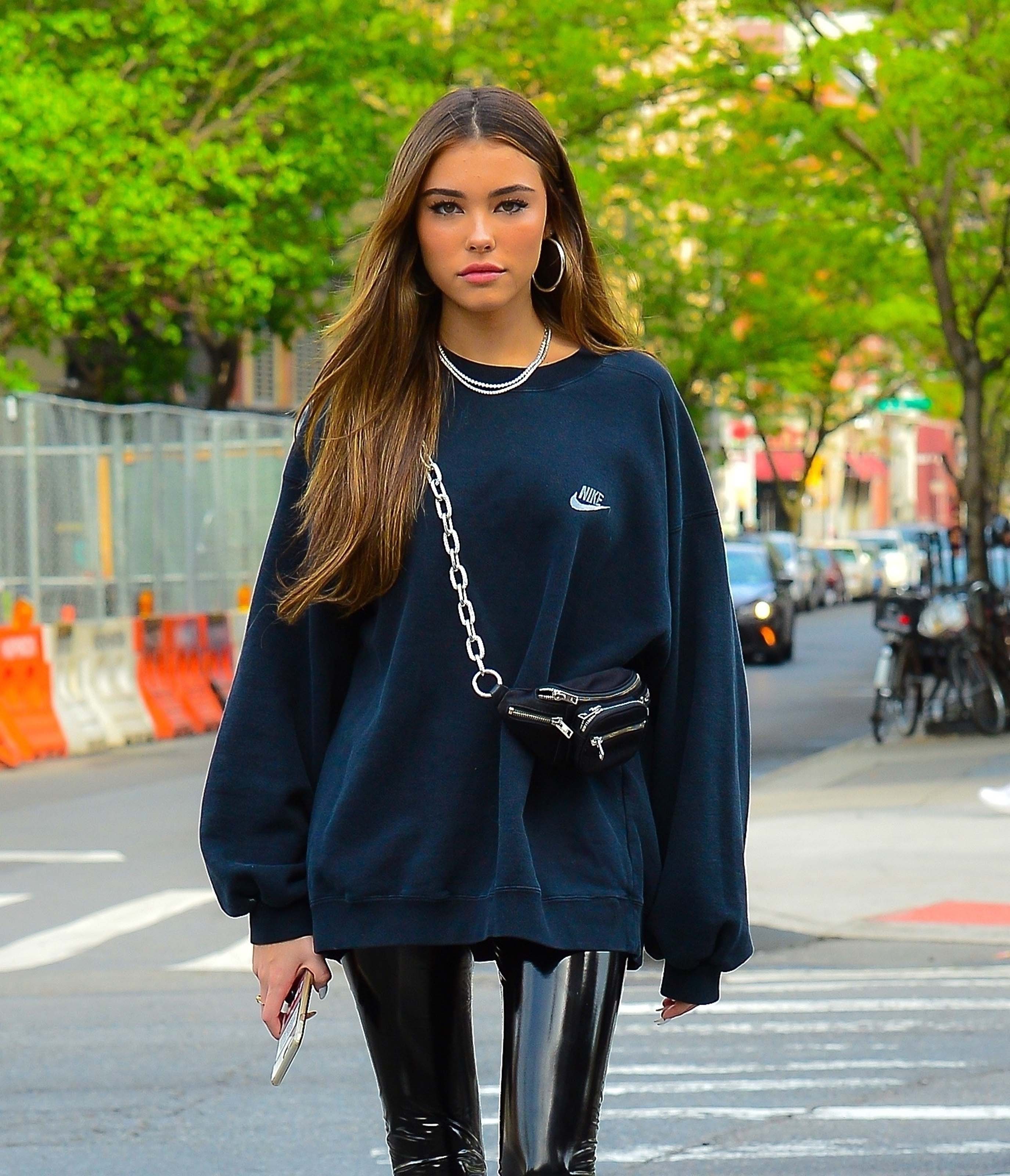 Madison Beer arrives at her New York City Hotel