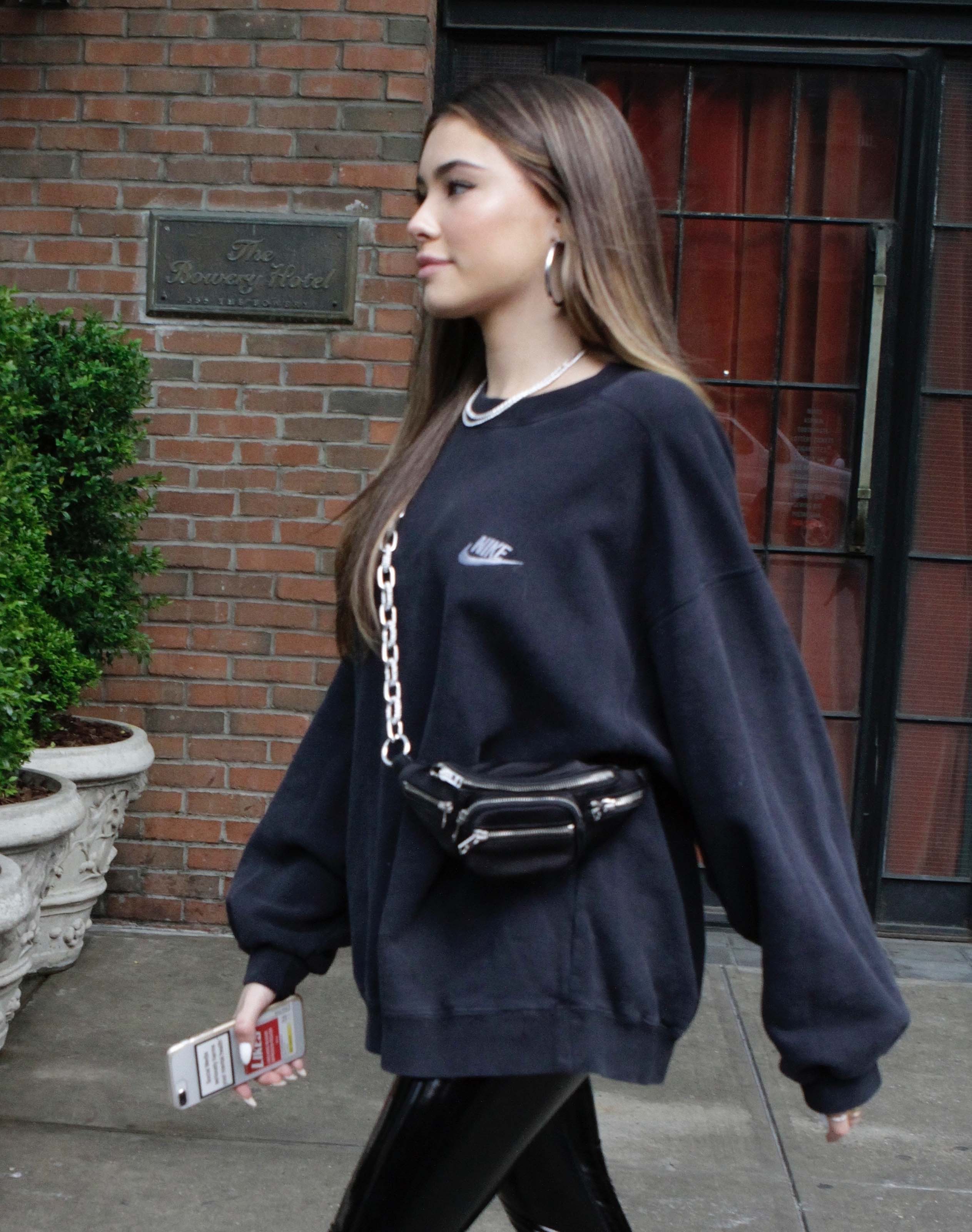 Madison Beer arrives at her New York City Hotel