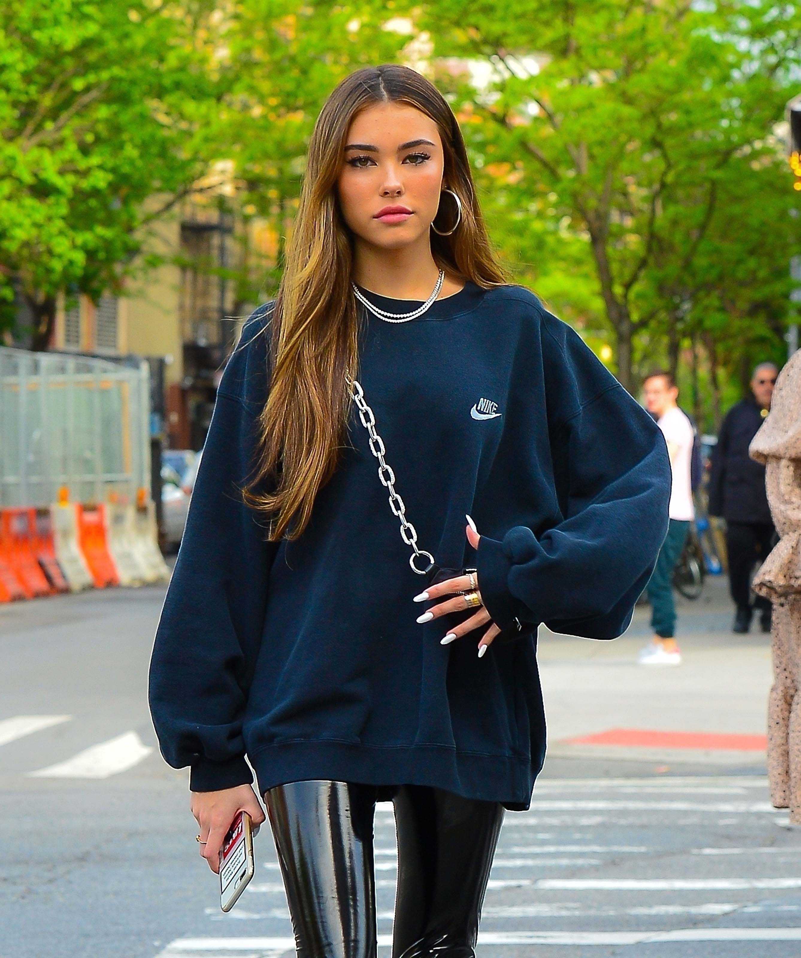 Madison Beer arrives at her New York City Hotel