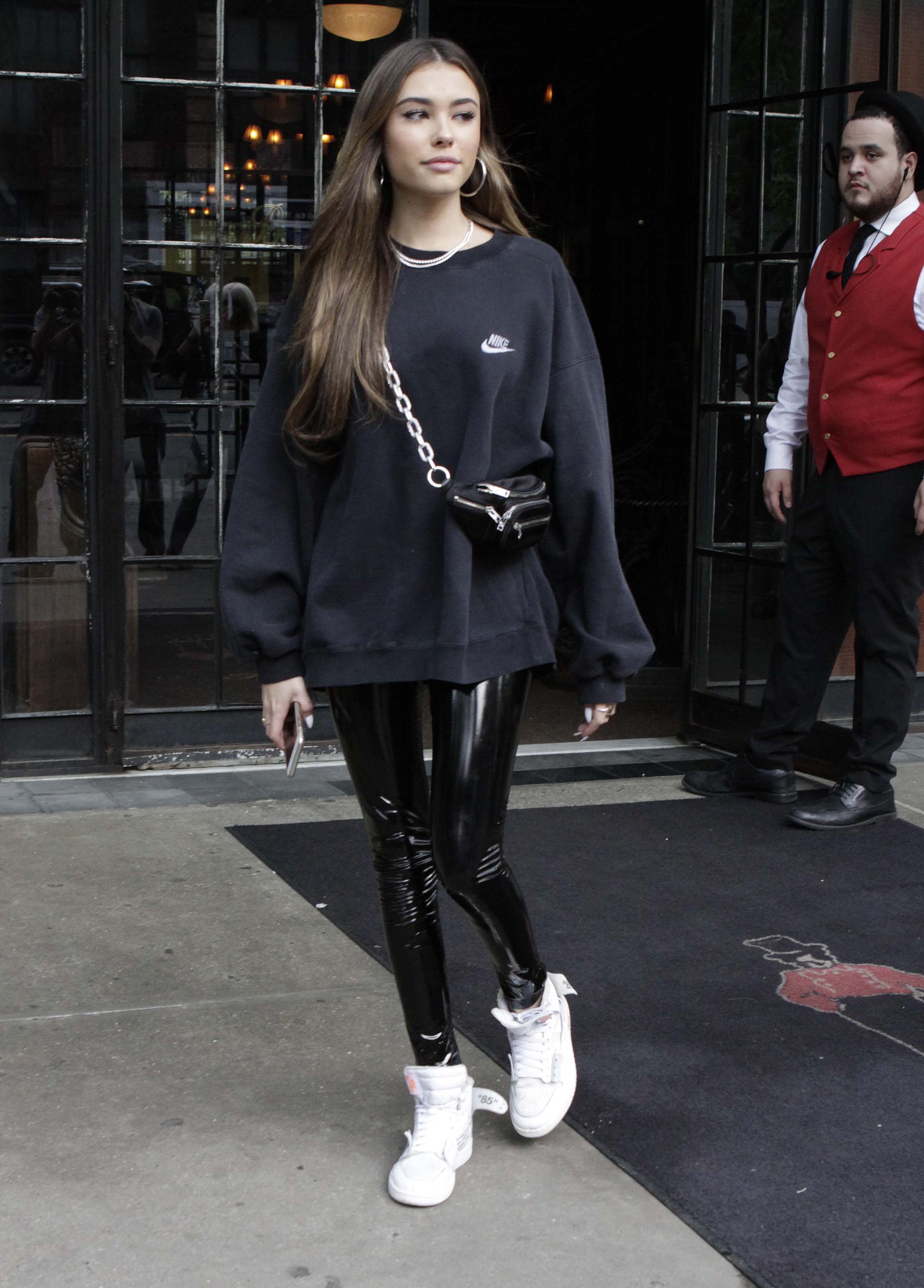 Madison Beer arrives at her New York City Hotel