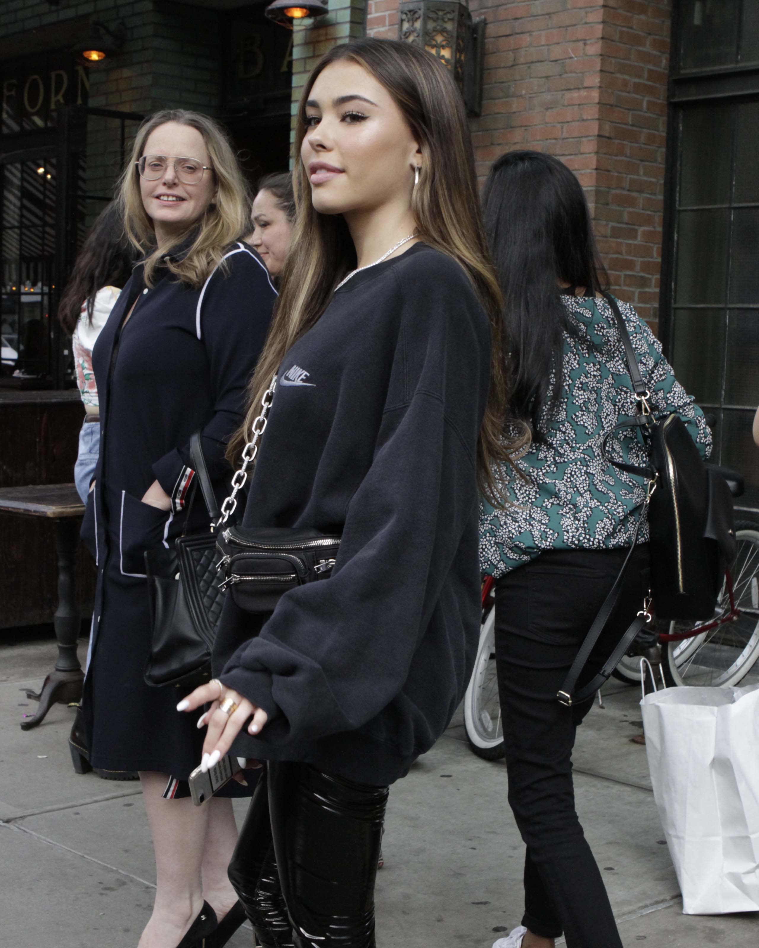 Madison Beer arrives at her New York City Hotel