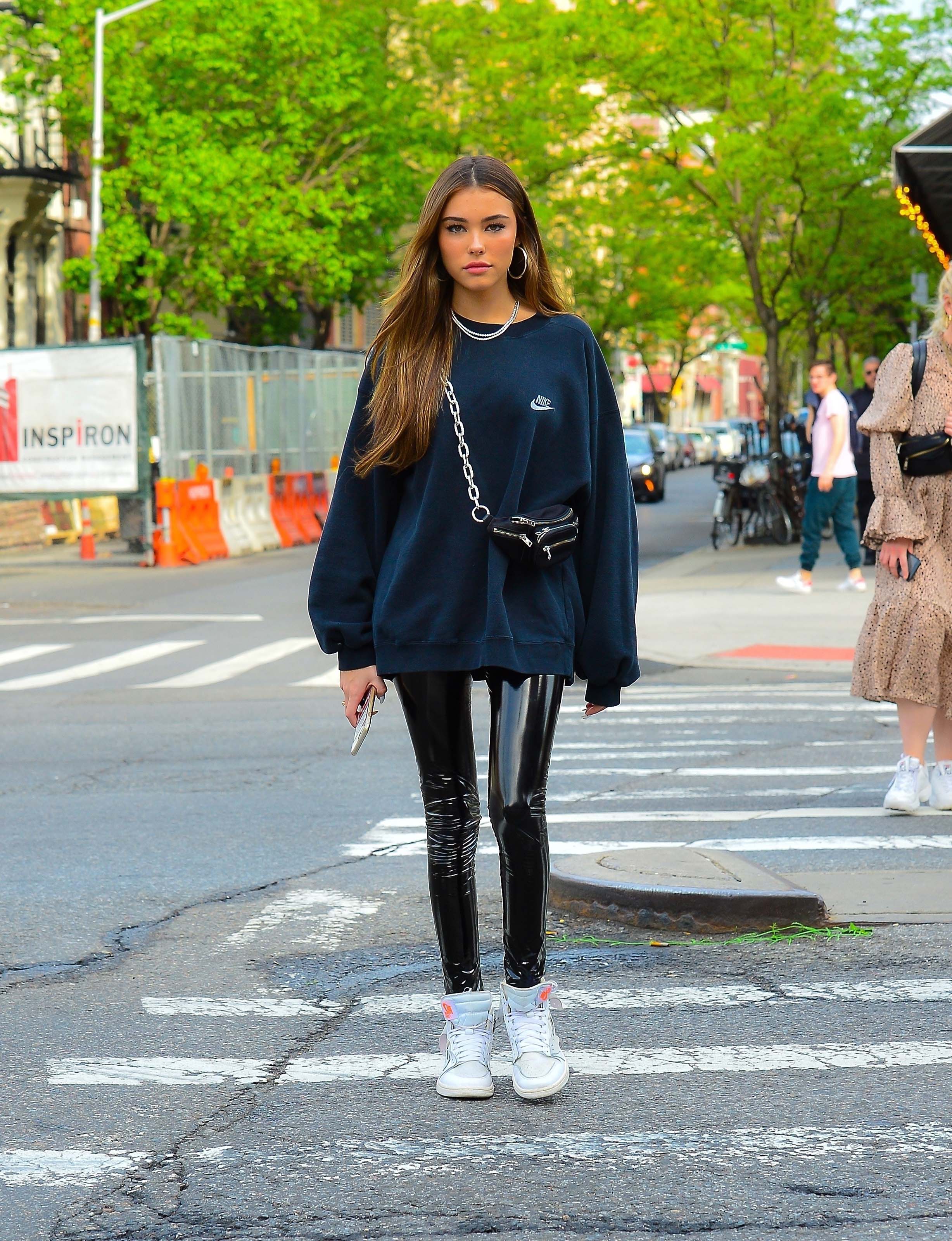 Madison Beer arrives at her New York City Hotel