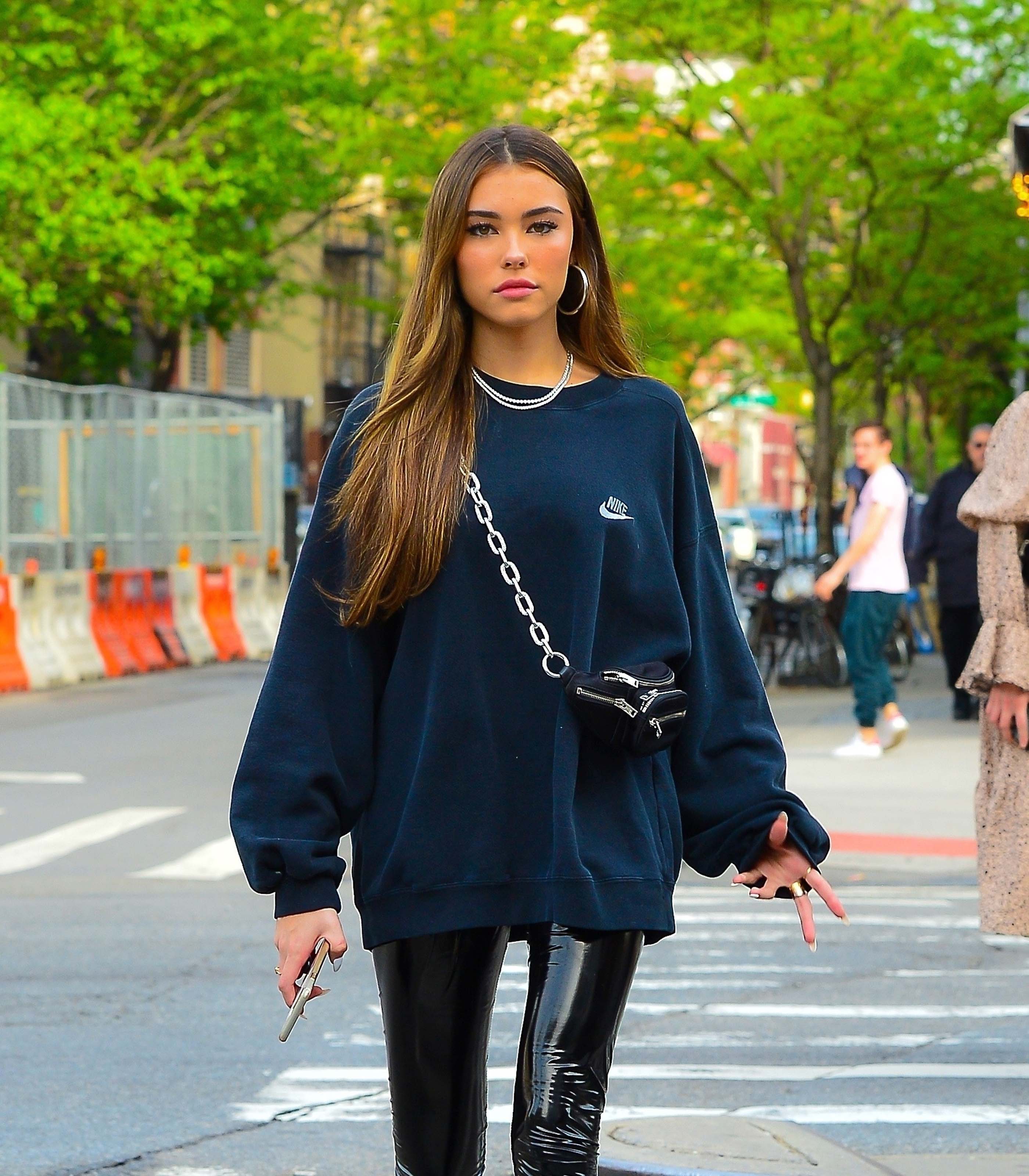 Madison Beer arrives at her New York City Hotel