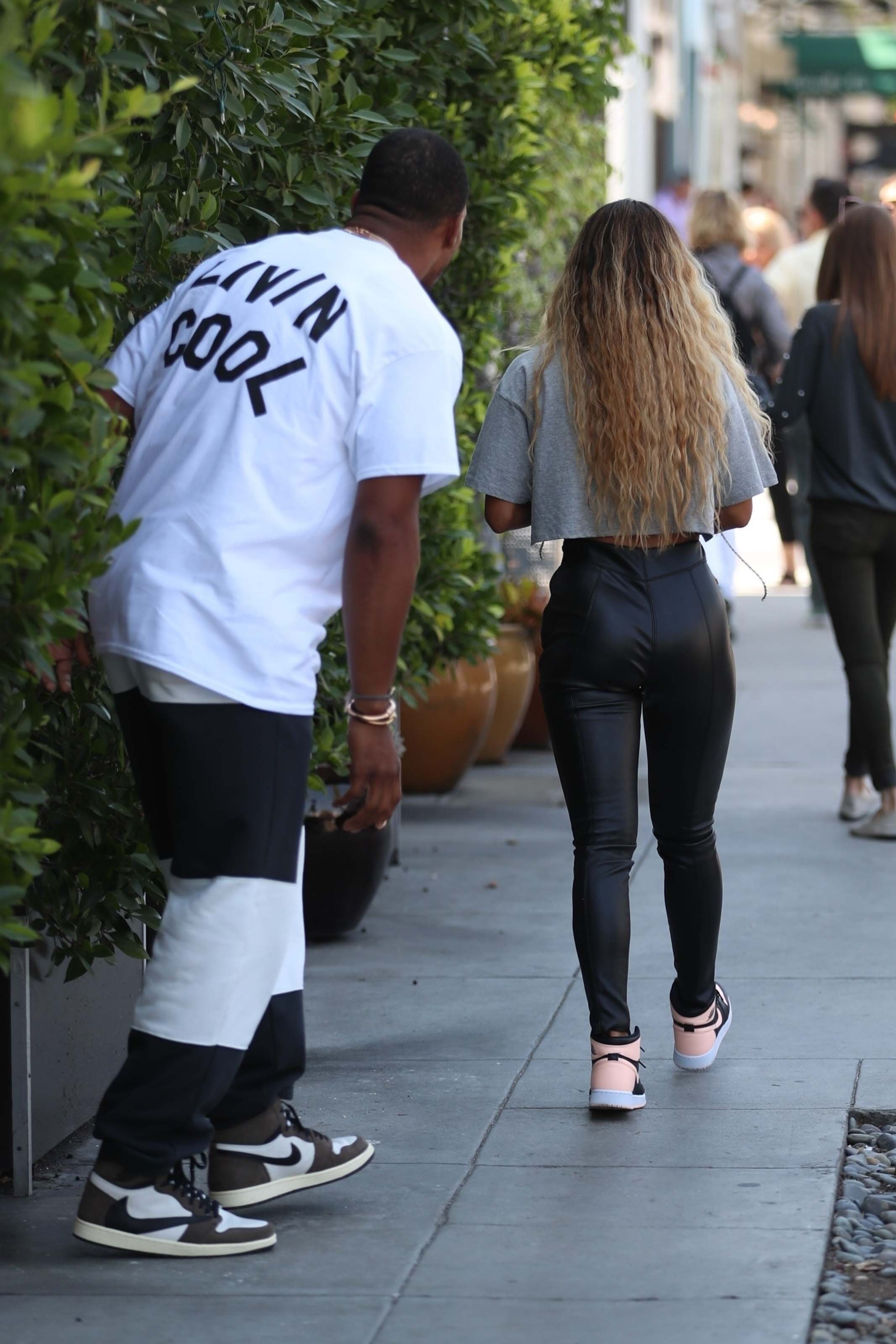 Karrueche Tran out for lunch at E Baldi