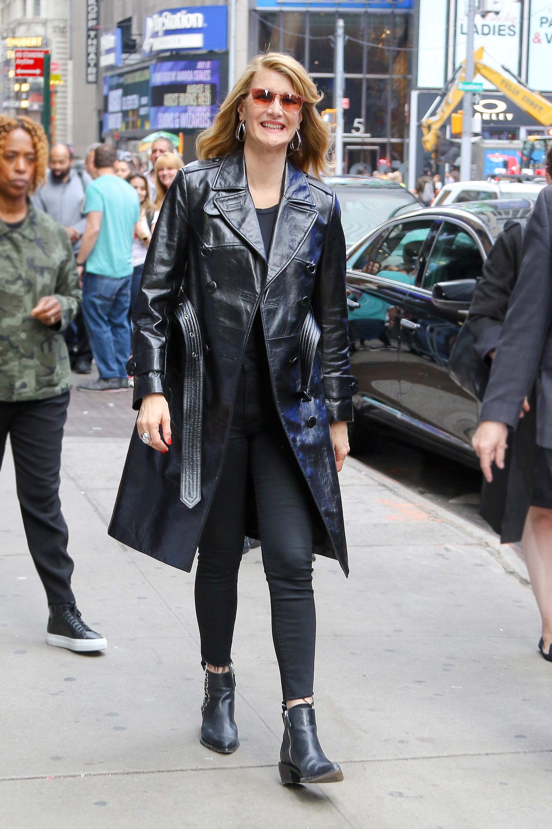 Laura Dern leaving the Good Morning America studios