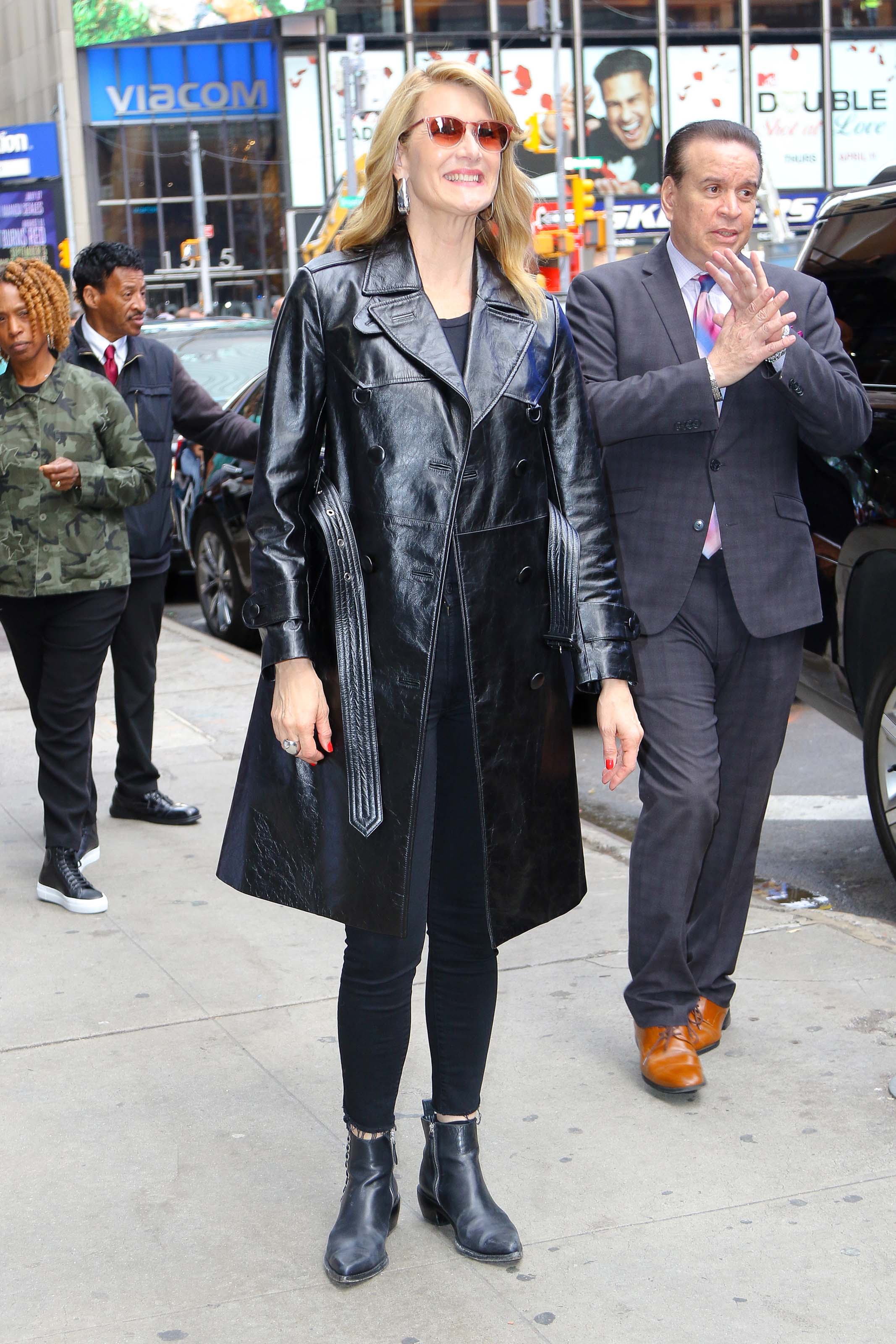 Laura Dern leaving the Good Morning America studios