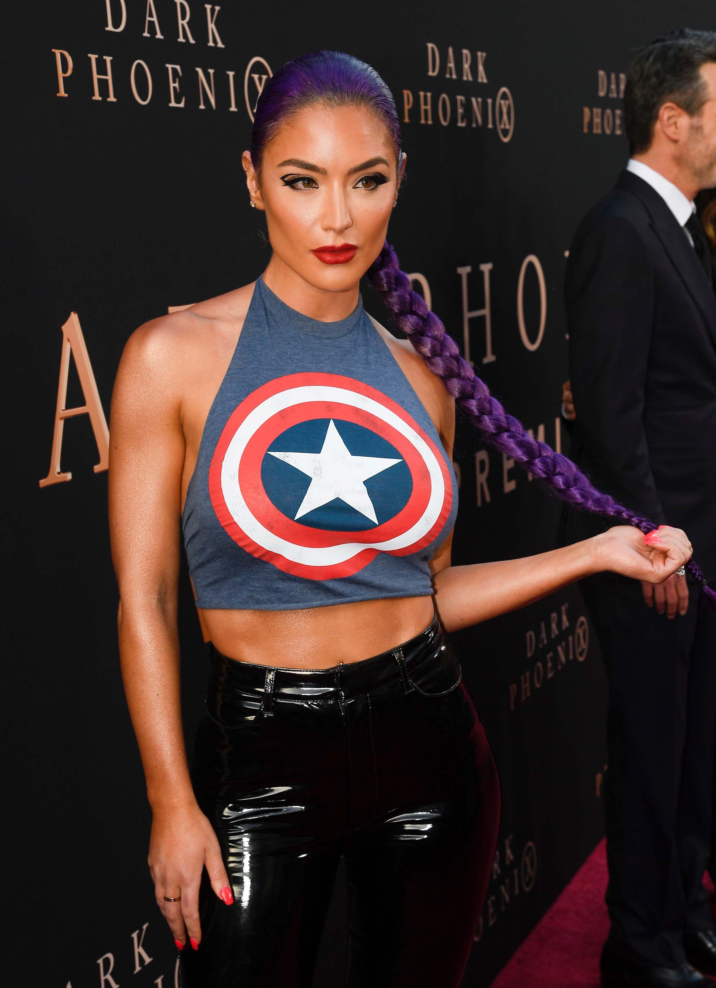 Eva Marie attends X-Men Dark Phoenix film premiere