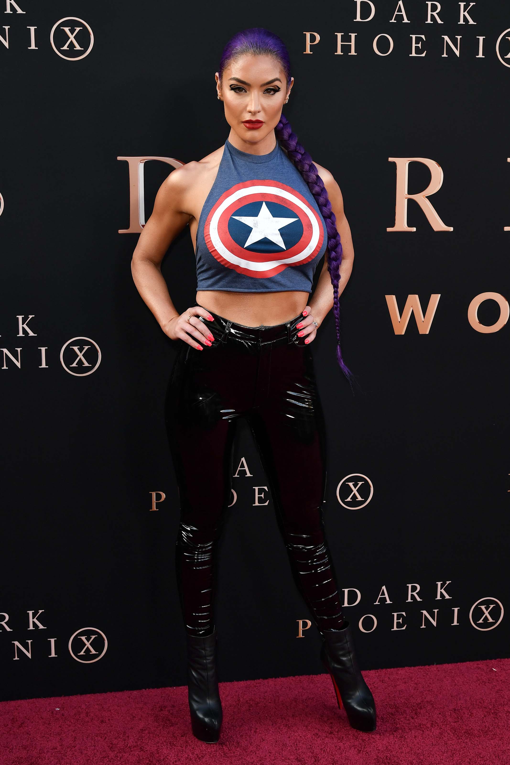 Eva Marie attends X-Men Dark Phoenix film premiere