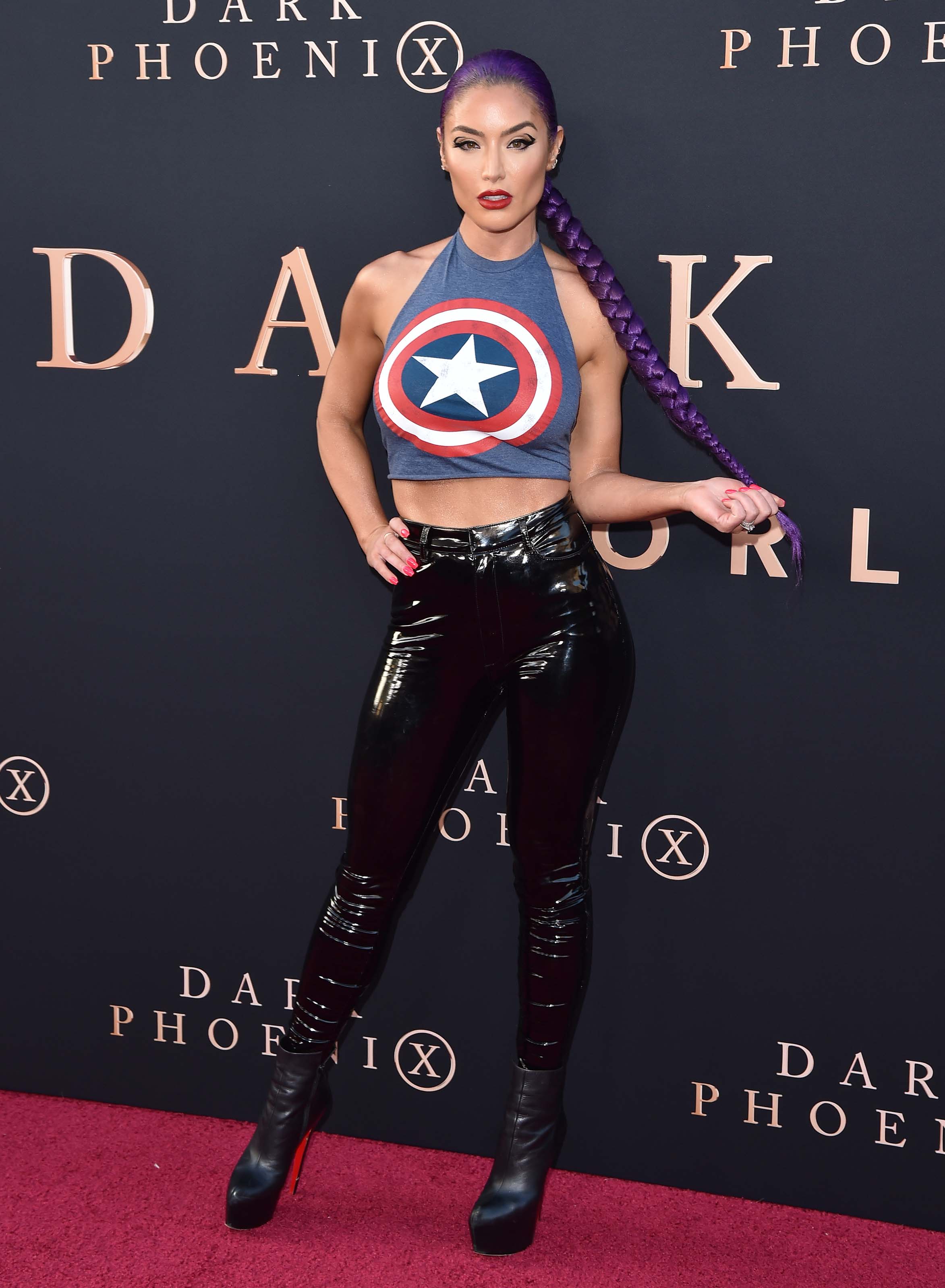 Eva Marie attends X-Men Dark Phoenix film premiere