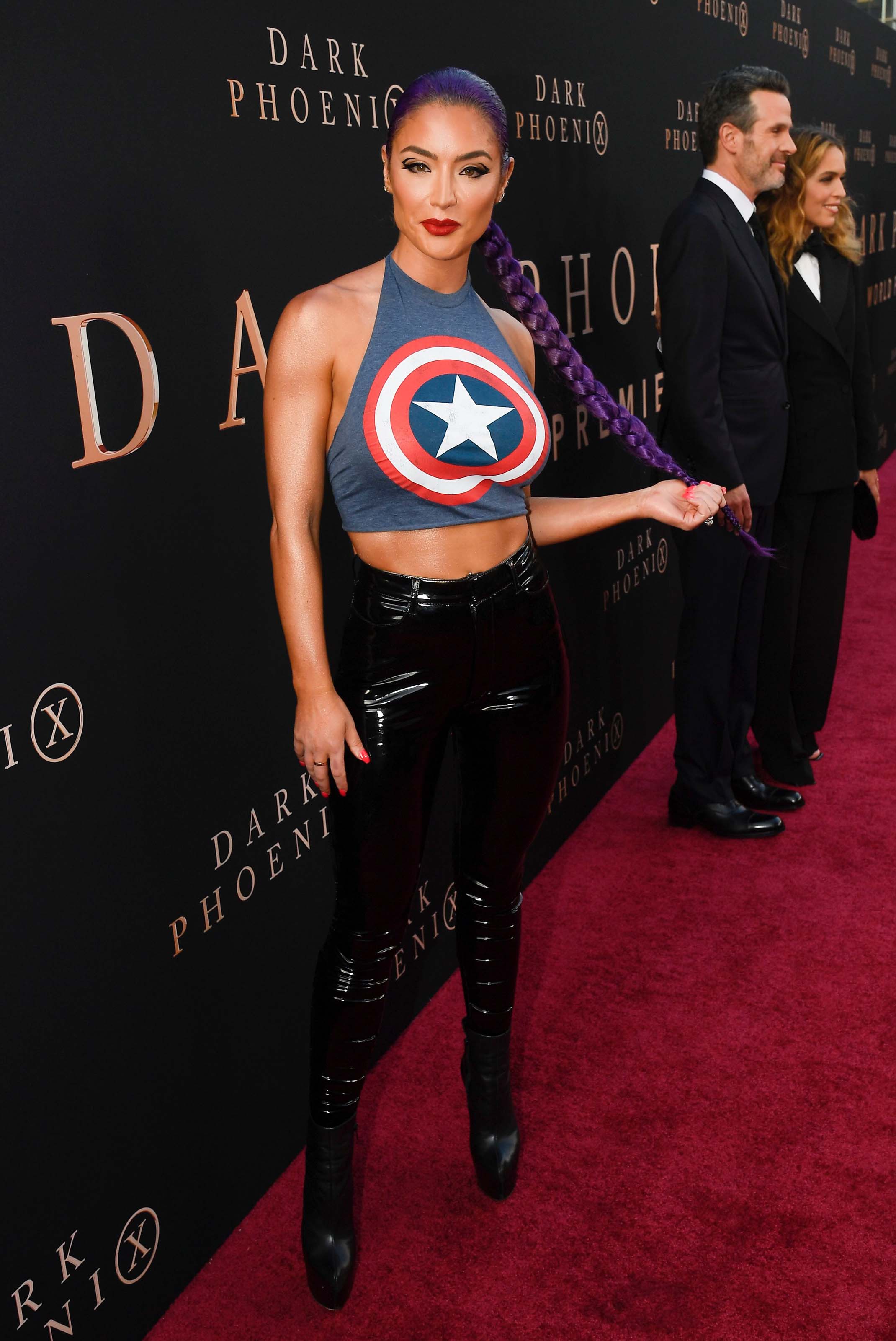 Eva Marie attends X-Men Dark Phoenix film premiere