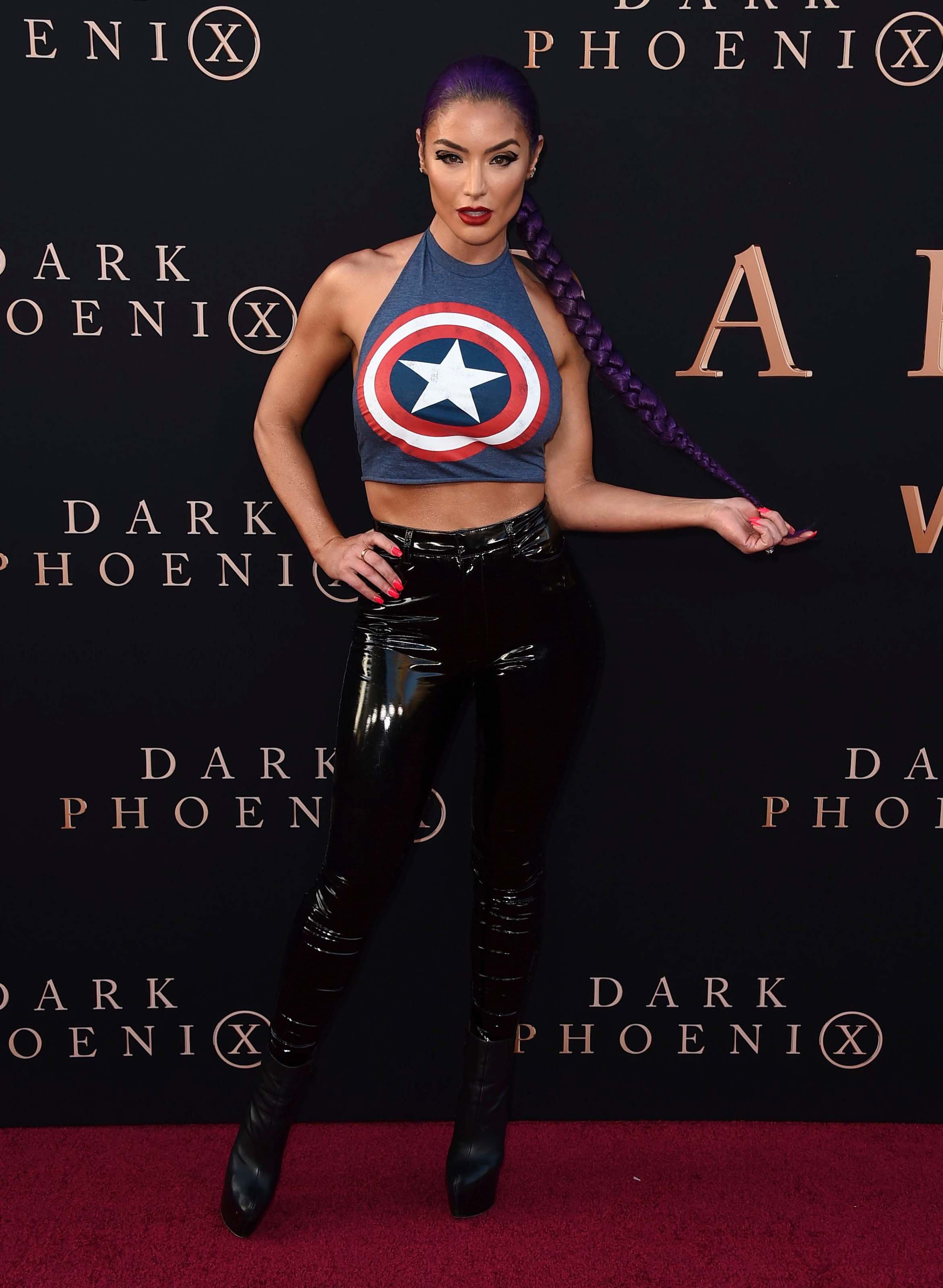 Eva Marie attends X-Men Dark Phoenix film premiere