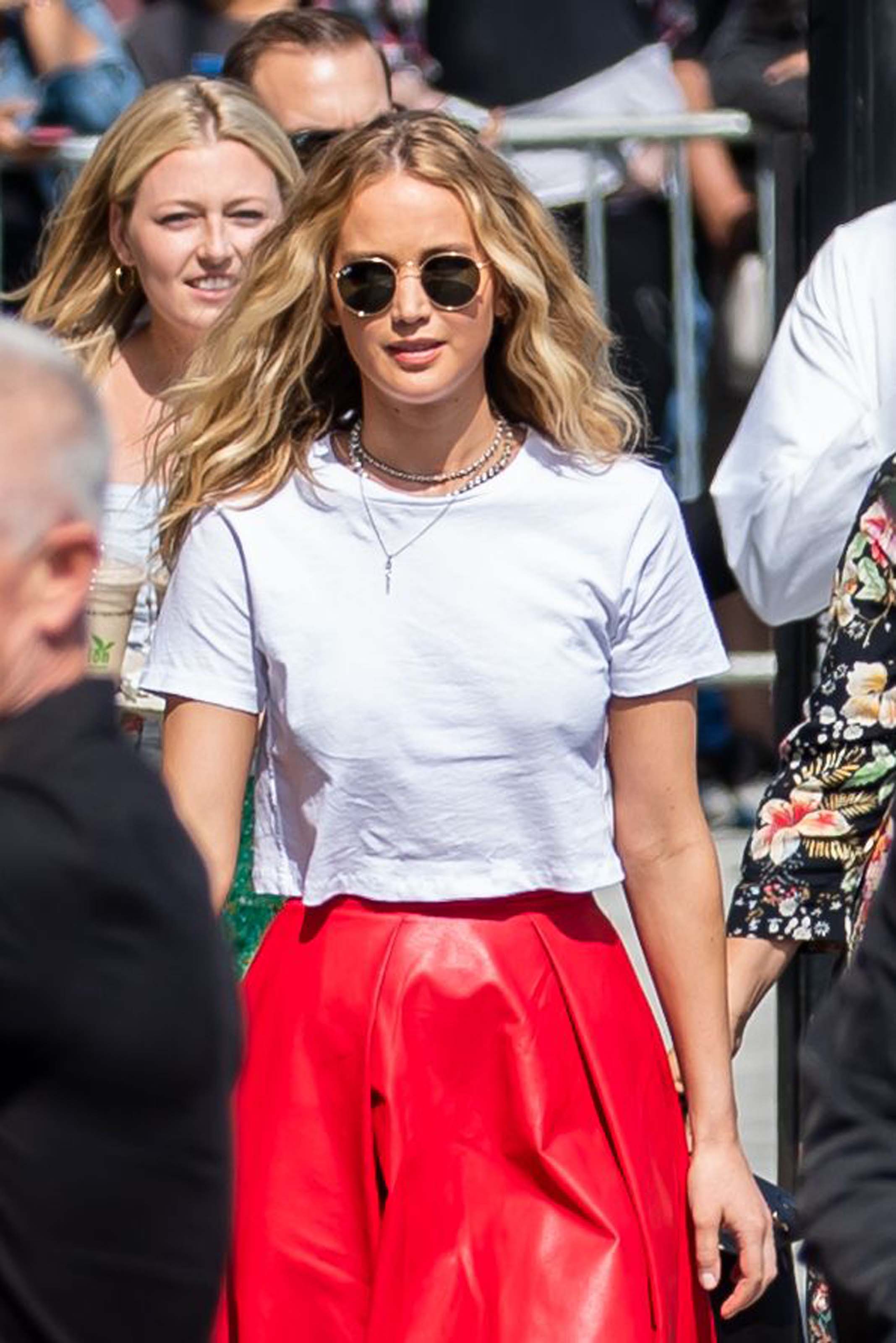 Jennifer Lawrence outside Jimmy Kimmel Live