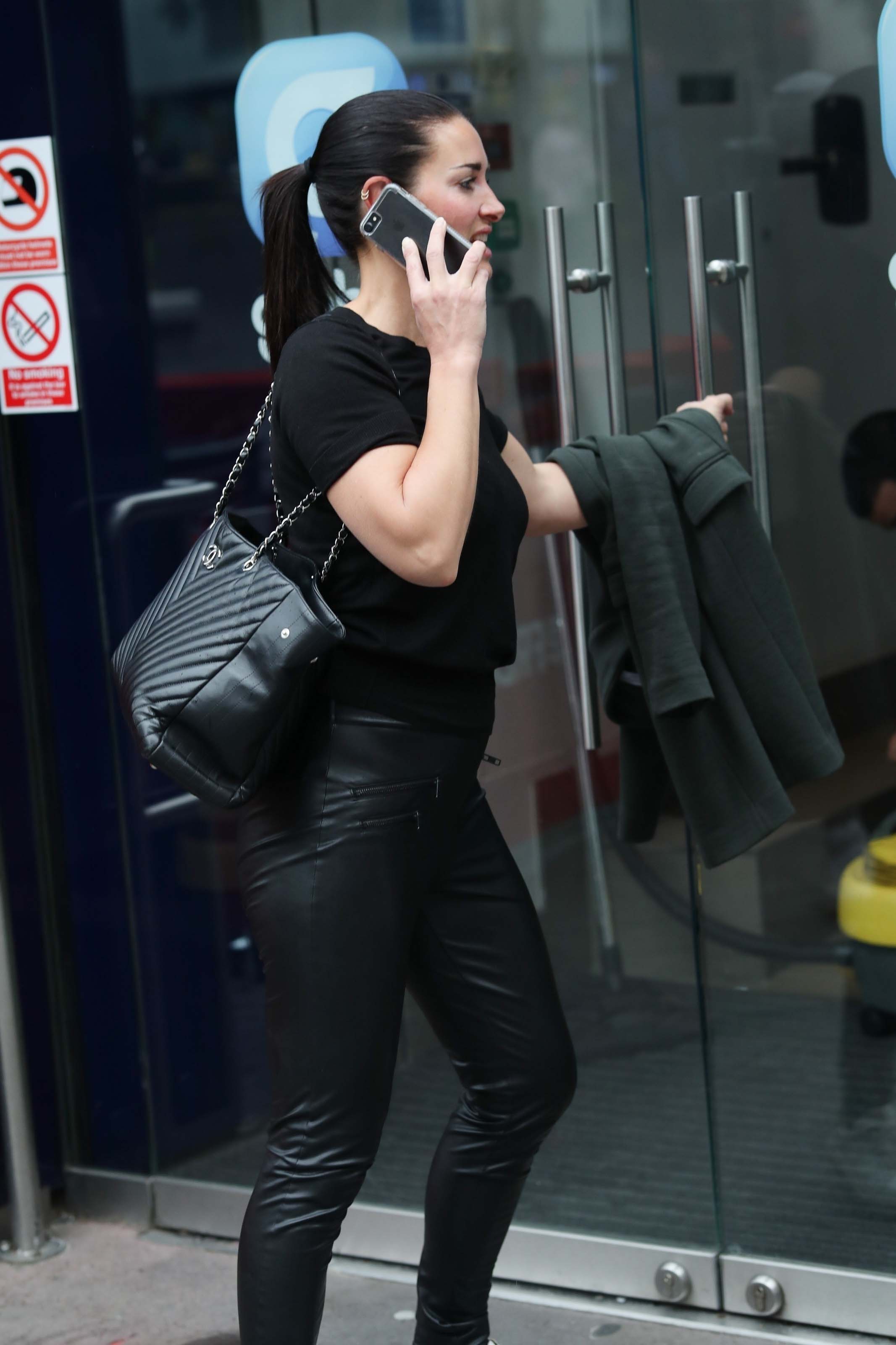 Kirsty Gallacher arrives at Global Offices