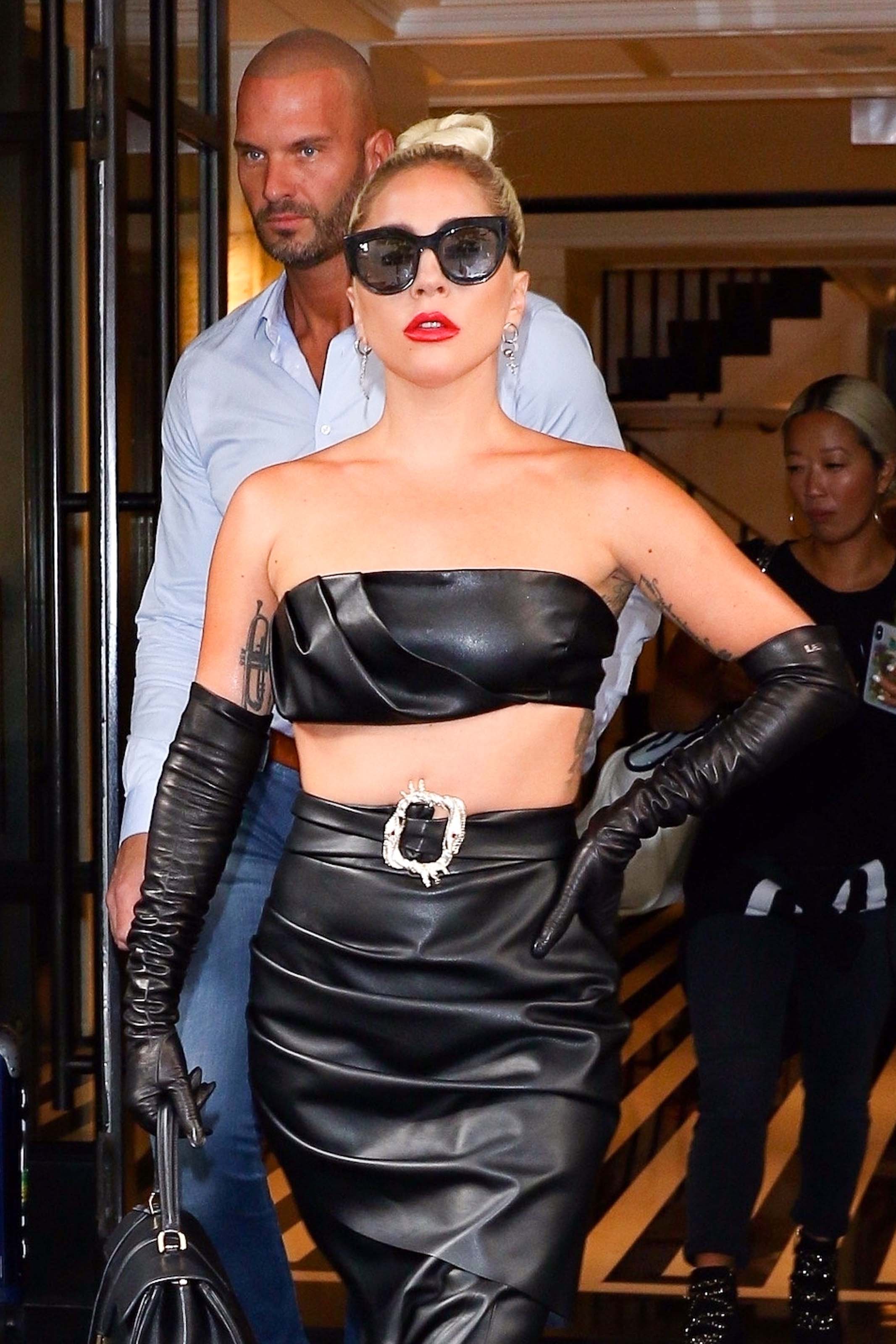 Lady Gaga leaving The Mark Hotel