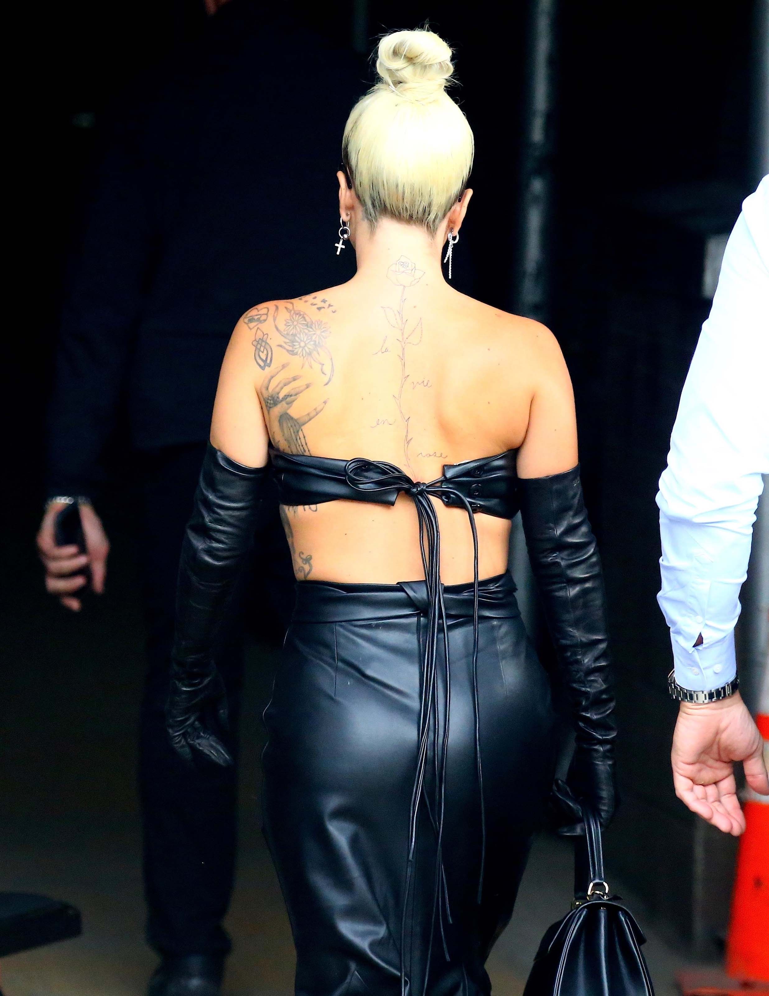 Lady Gaga leaving The Mark Hotel