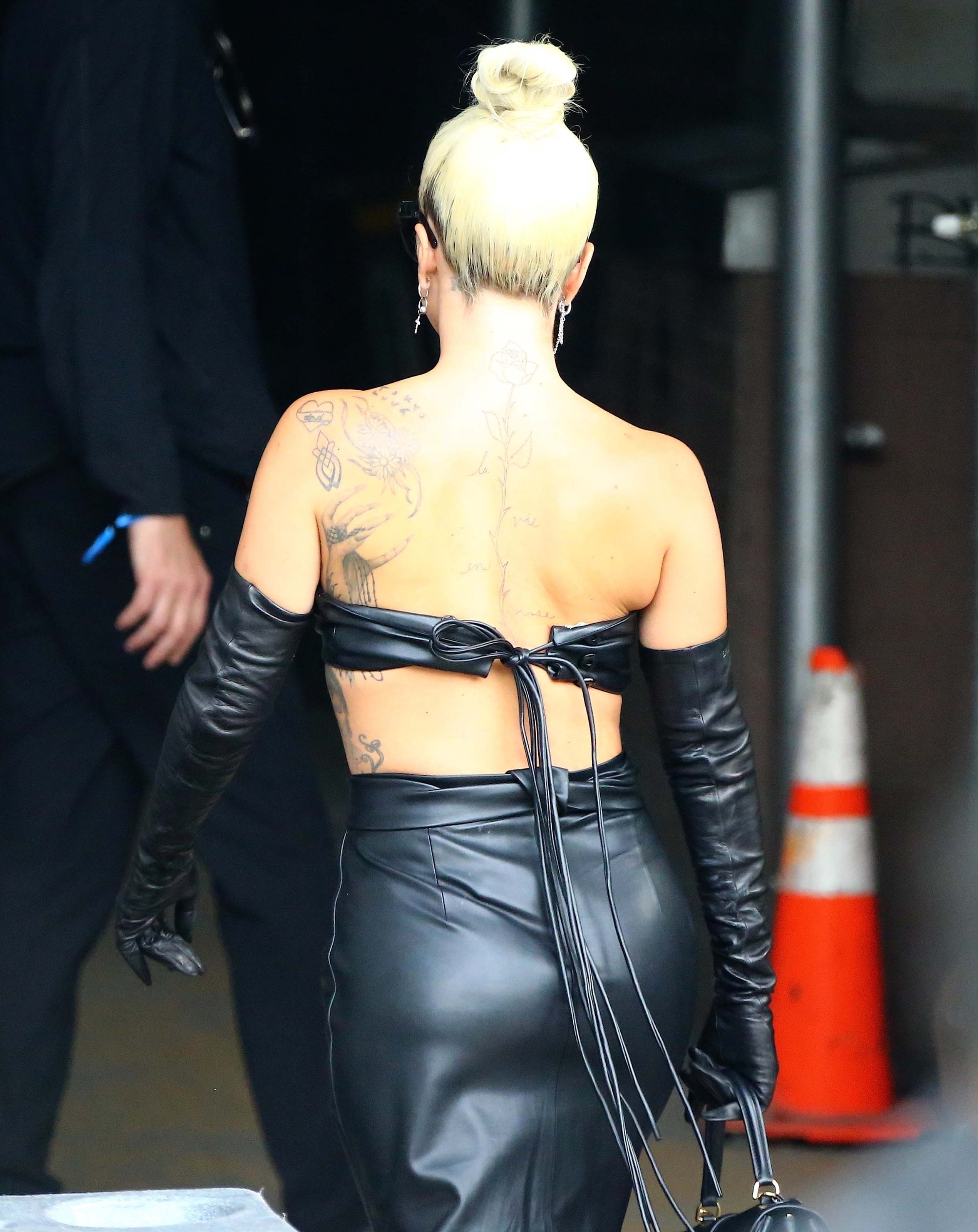 Lady Gaga leaving The Mark Hotel