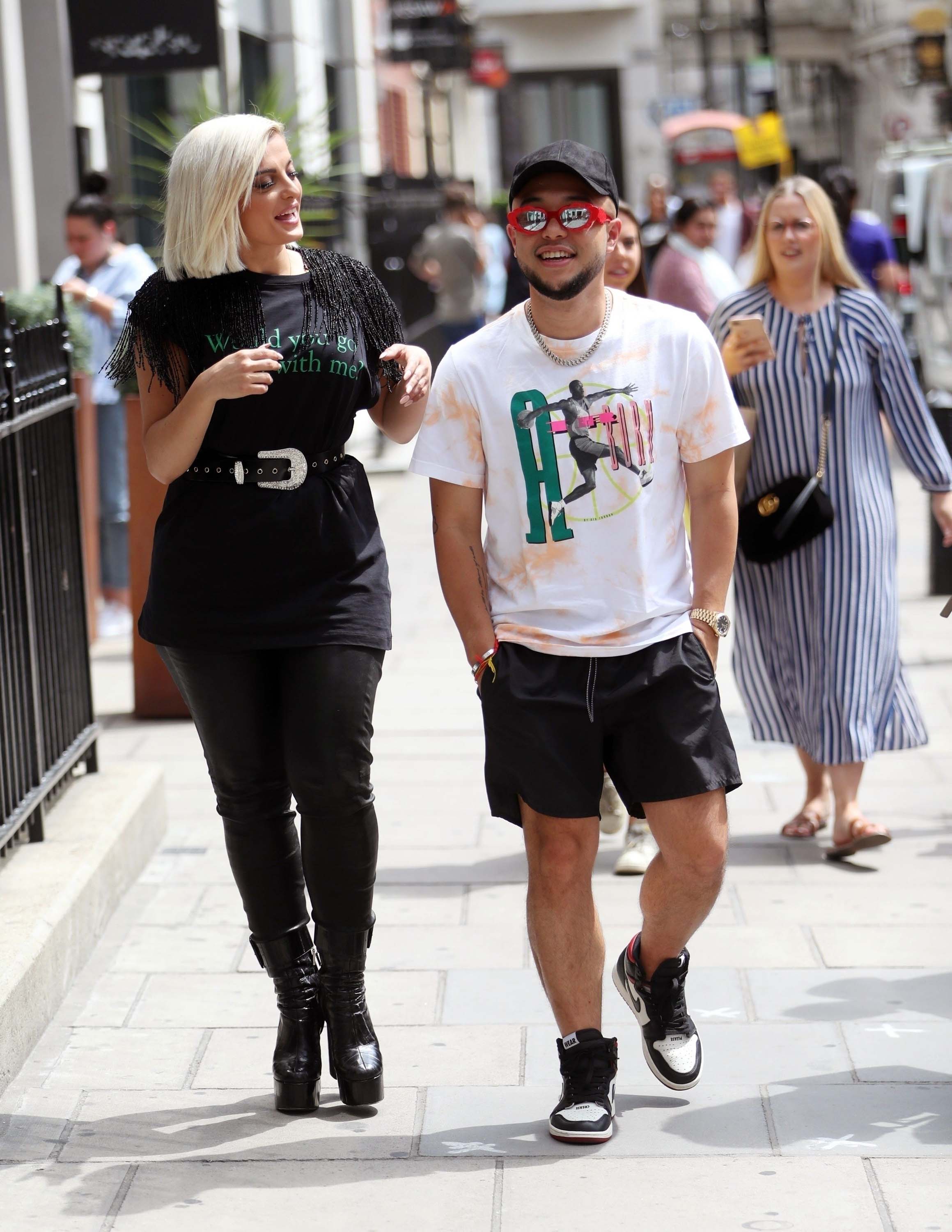 Bebe Rexha arrives at Kiss FM studios