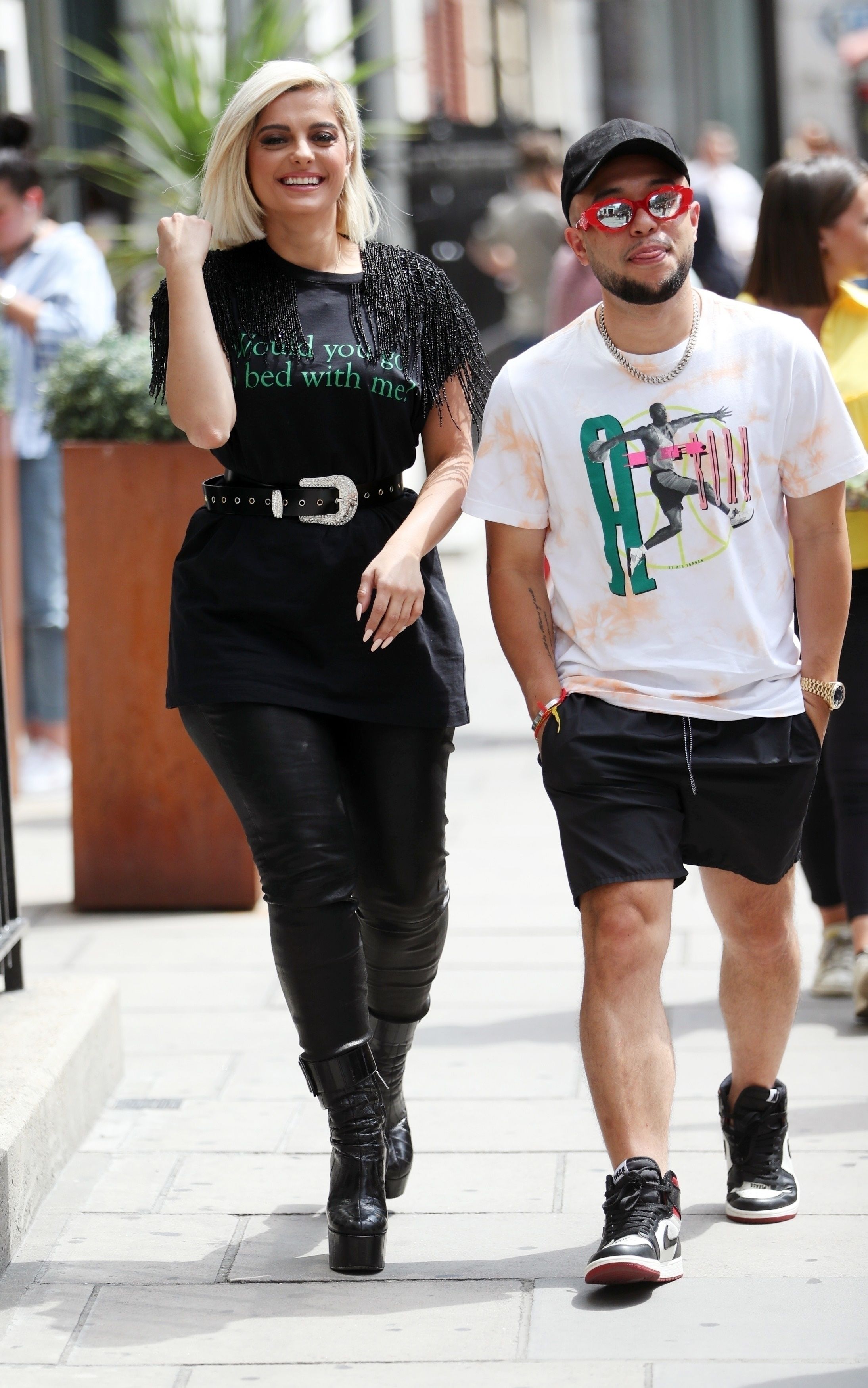 Bebe Rexha arrives at Kiss FM studios