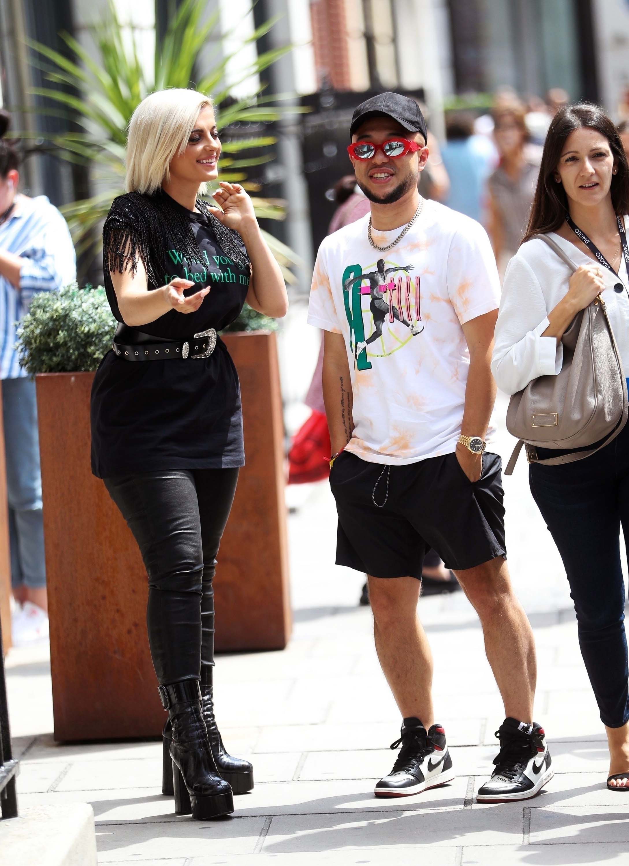 Bebe Rexha arrives at Kiss FM studios