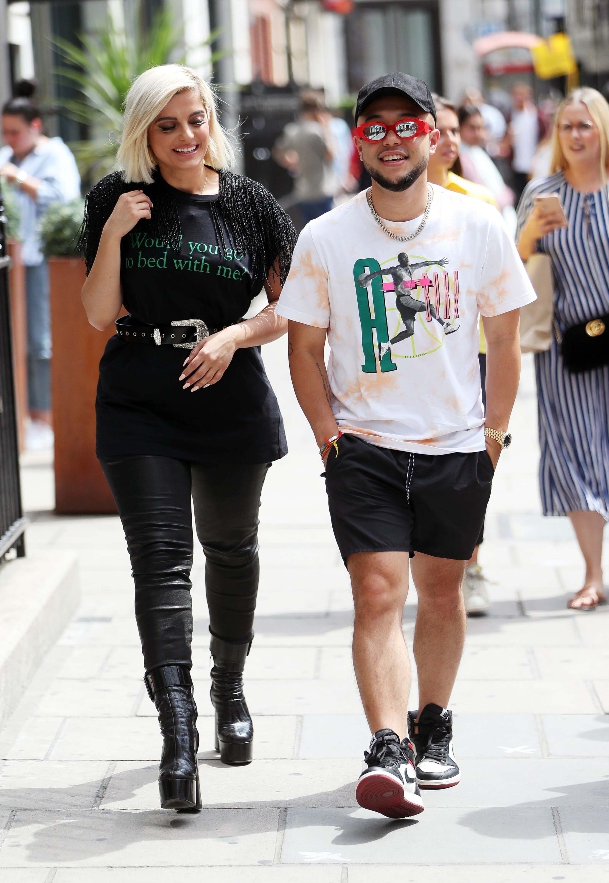 Bebe Rexha arrives at Kiss FM studios