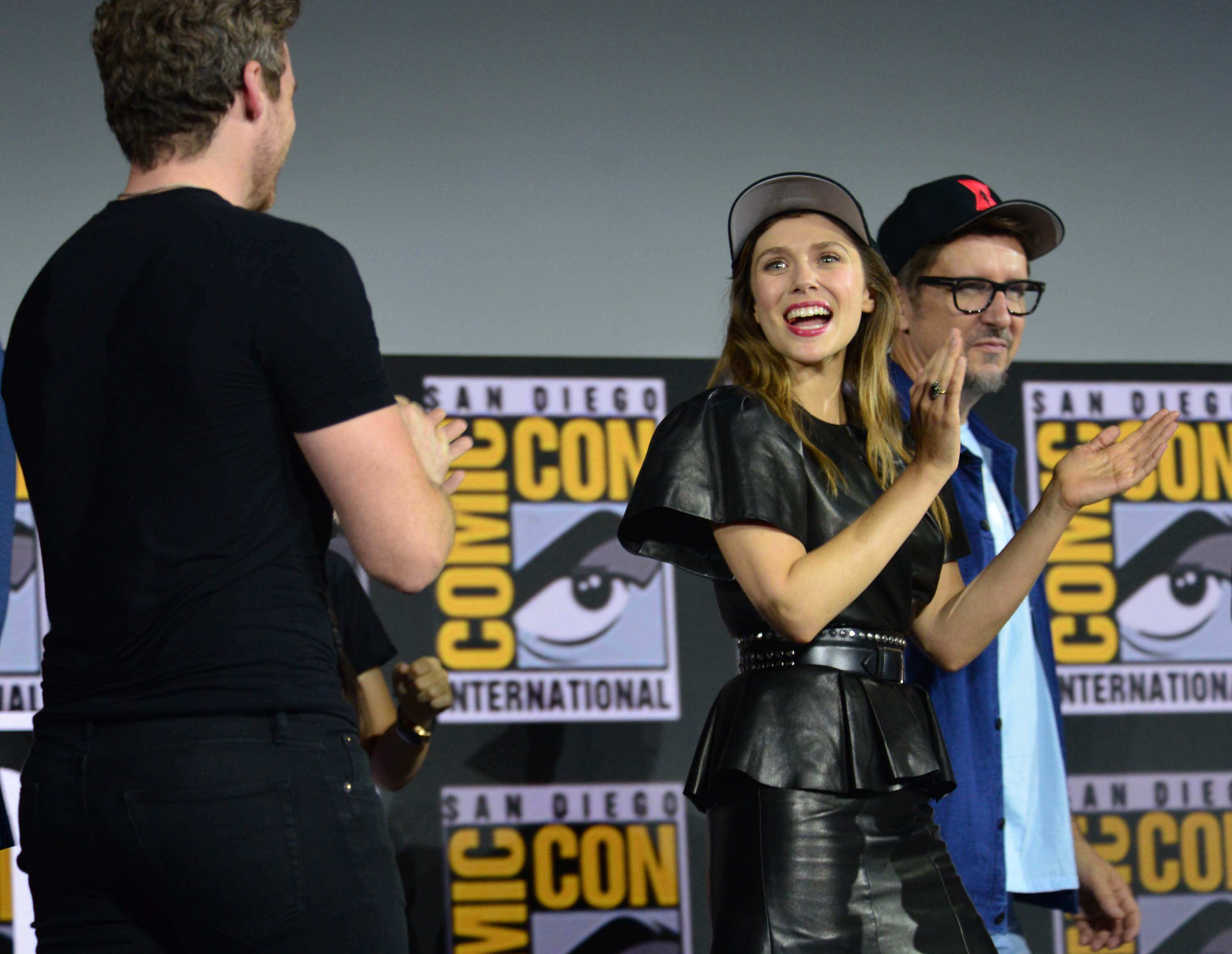 Elizabeth Olsen attends Marvel presentation at Comic Con