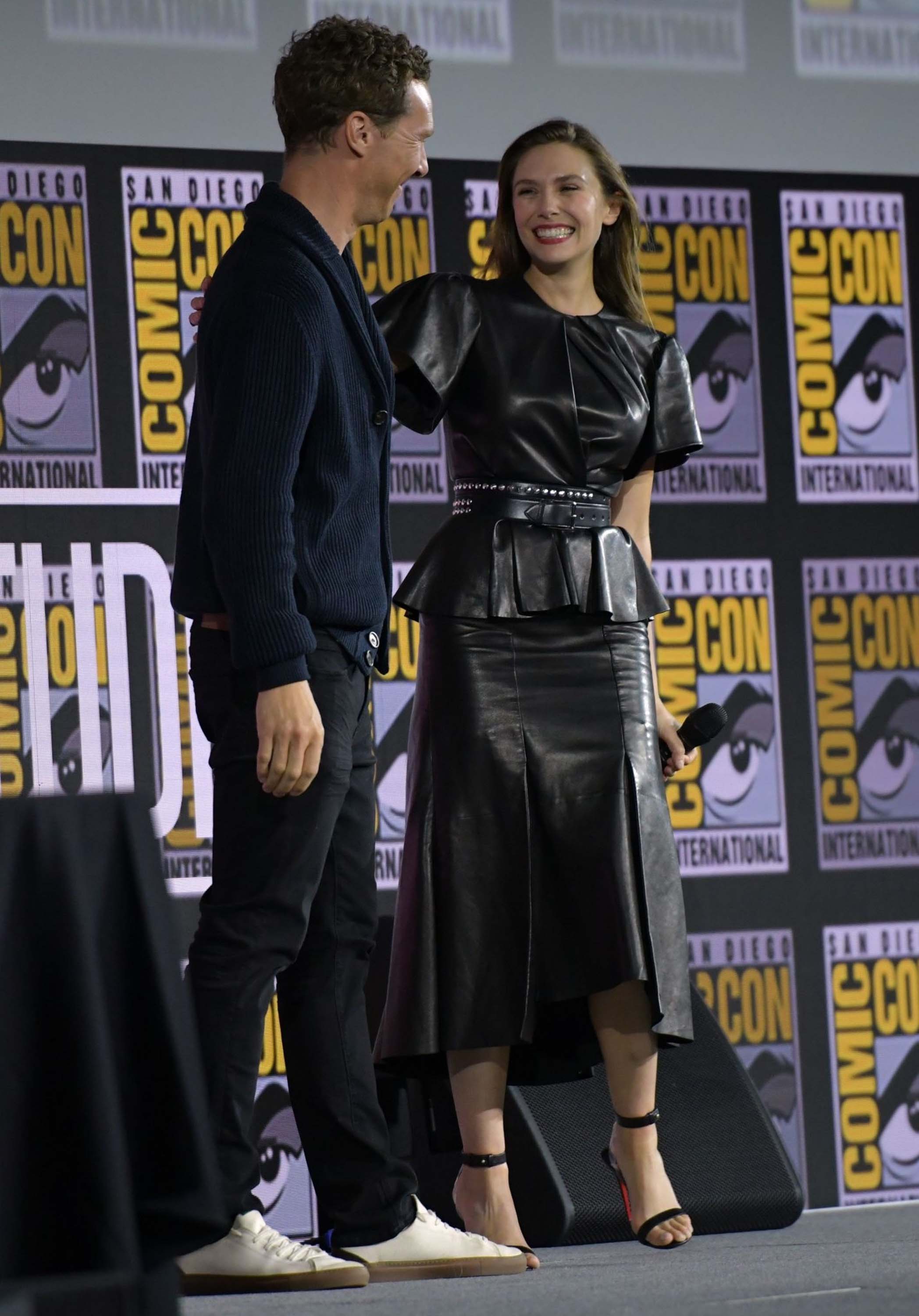 Elizabeth Olsen attends Marvel presentation at Comic Con