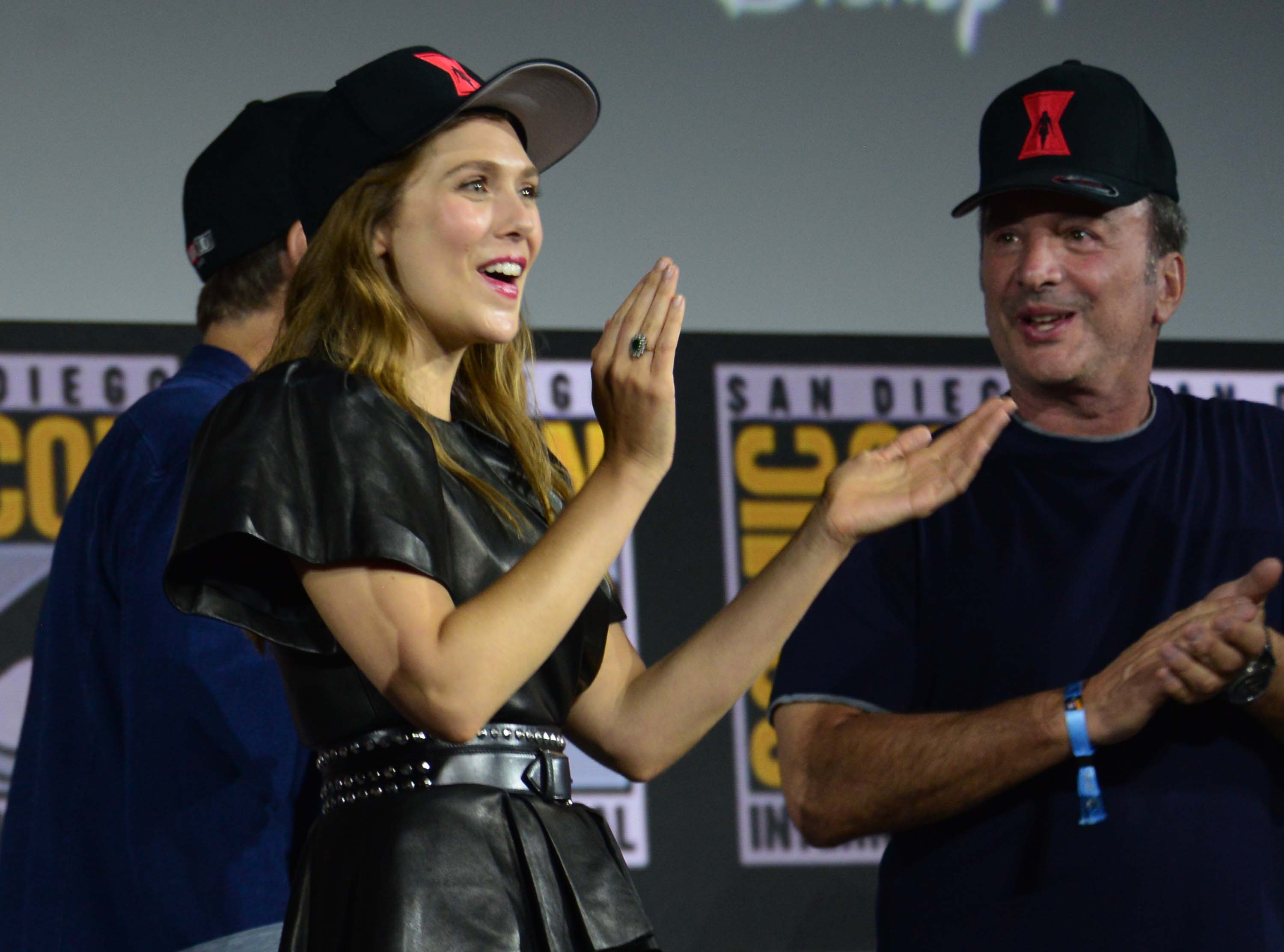 Elizabeth Olsen attends Marvel presentation at Comic Con